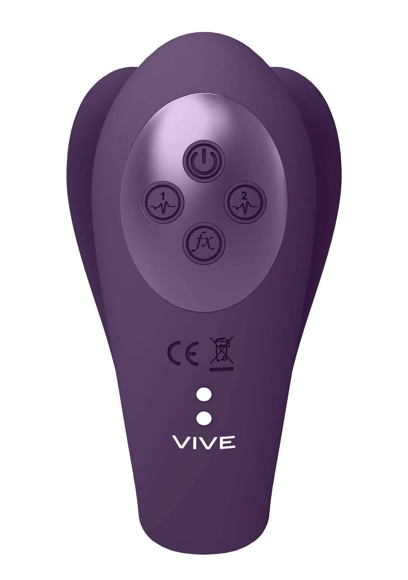 Yoko - Triple Action Vibrator Dual Prongs With Clitoral Pulse Wave