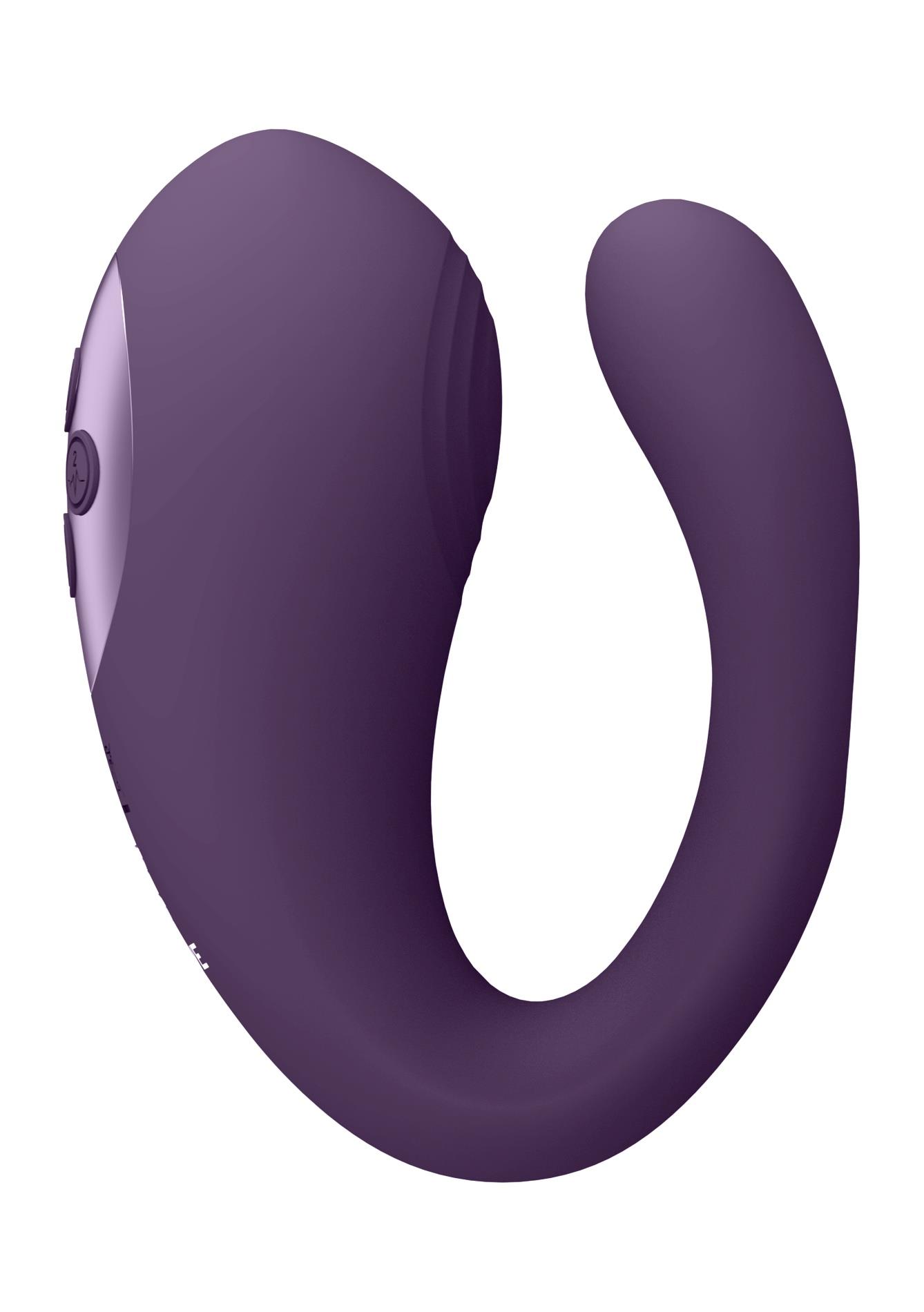 Yoko - Triple Action Vibrator Dual Prongs With Clitoral Pulse Wave