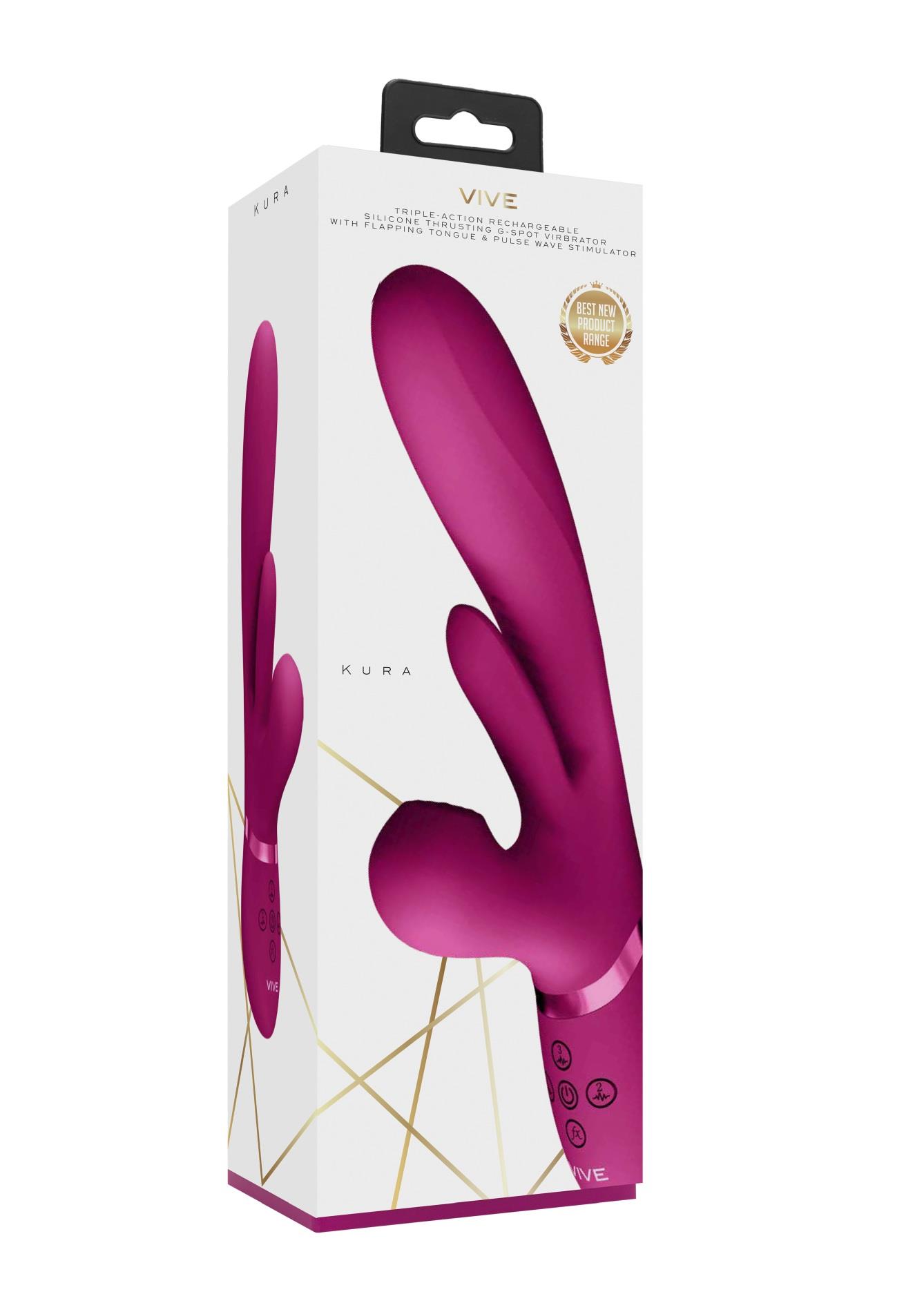 Kura - Thrusting G-Spot Vibrator With Flapping Tongue