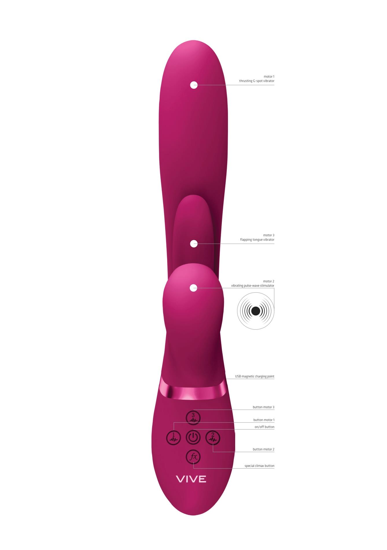 Kura - Thrusting G-Spot Vibrator With Flapping Tongue