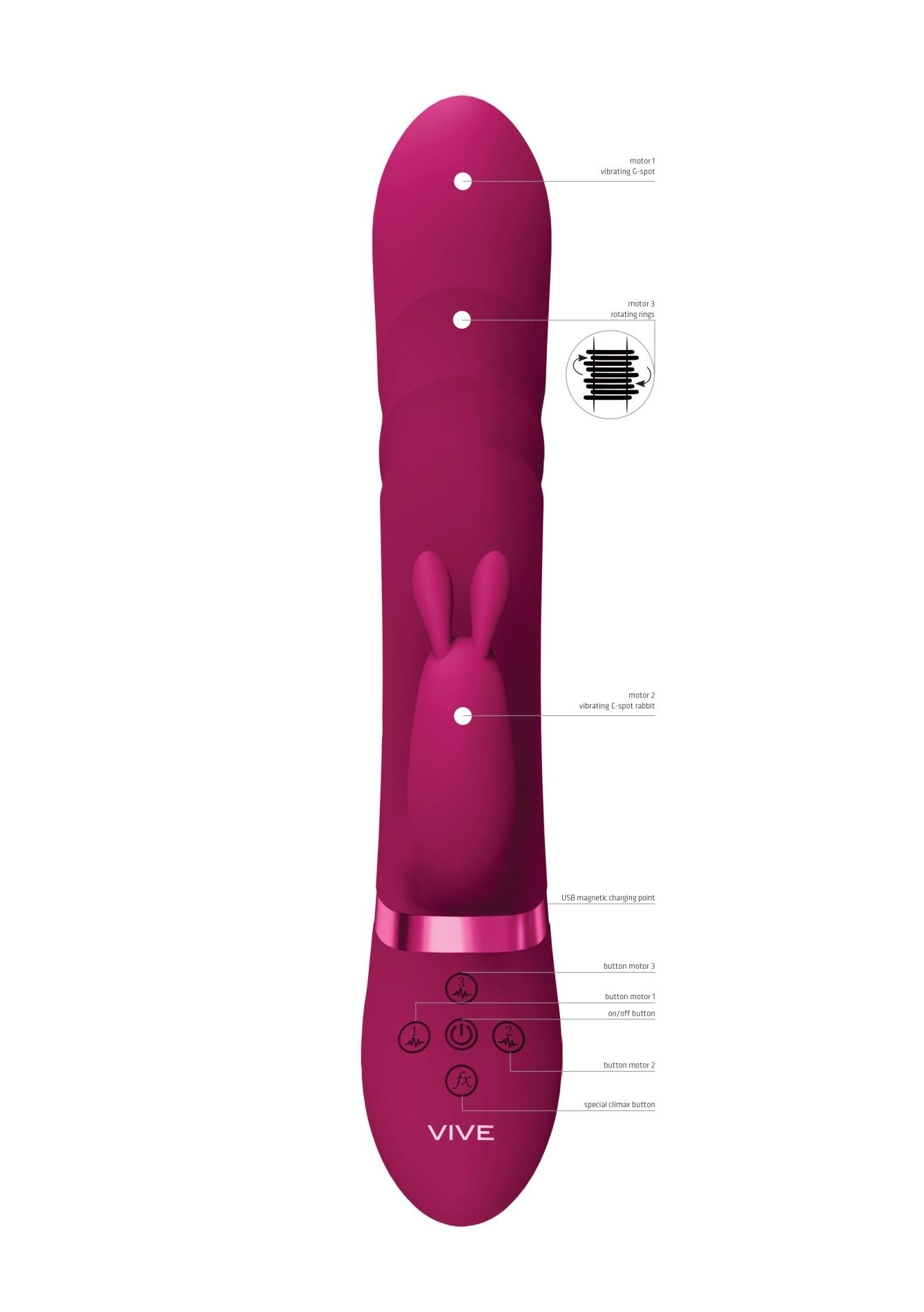 Nari - Vibrating And Rotating Beads, G-Spot Rabbit