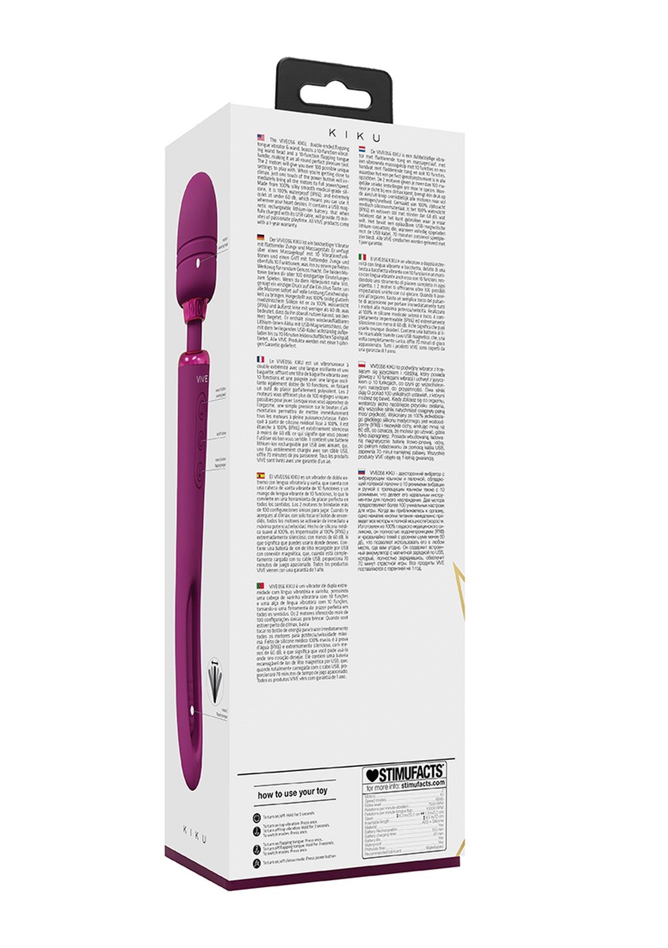 Vive - Kiku - Rechargeable Double Ended Wand With Innovative G-Spot