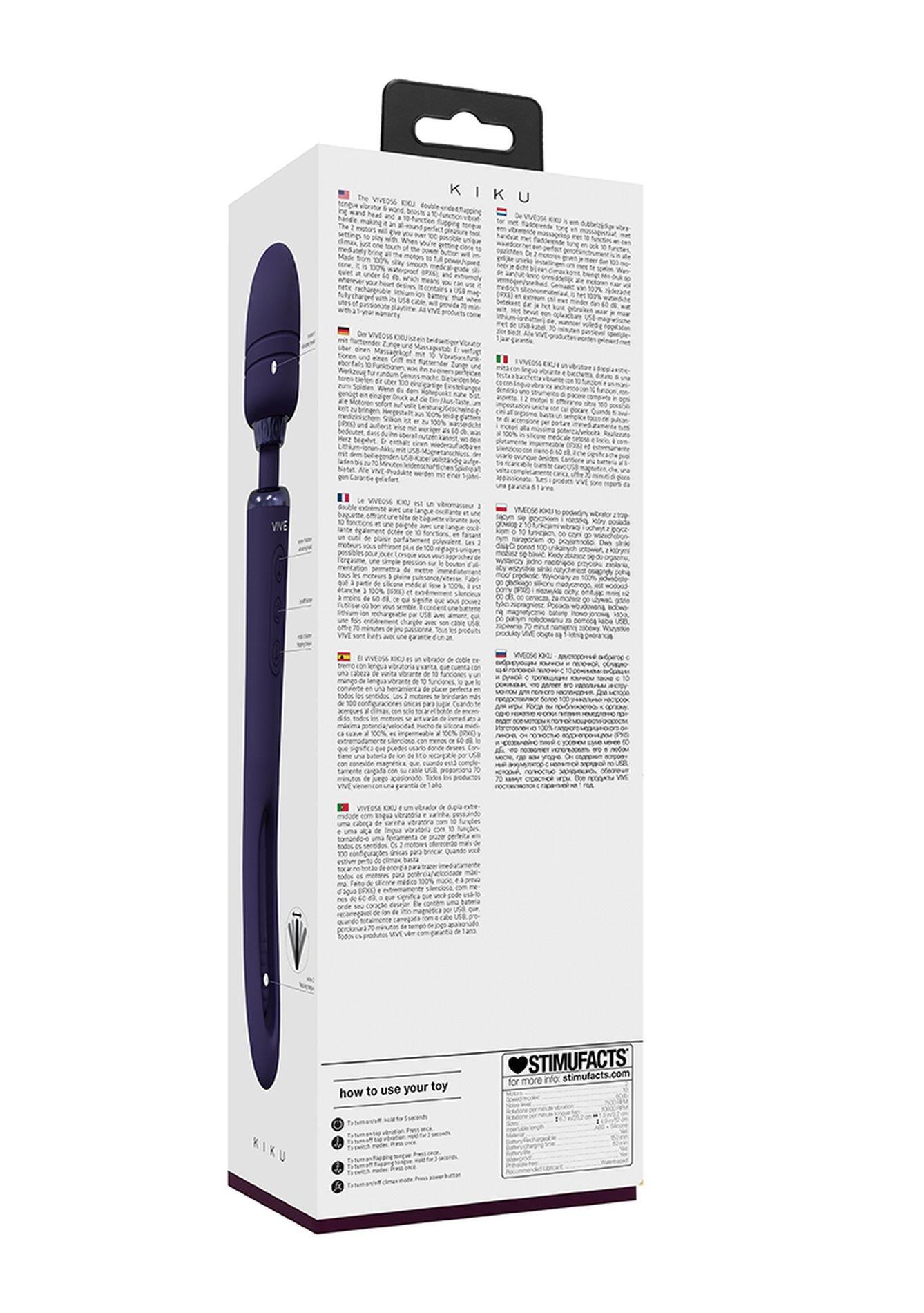 Vive - Kiku - Rechargeable Double Ended Wand With Innovative G-Spot