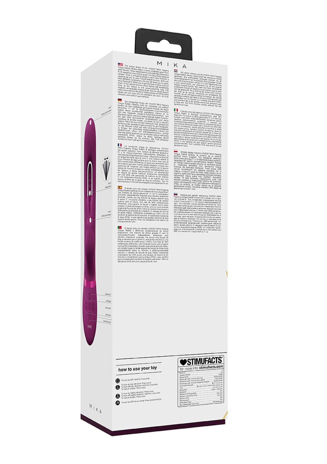 Mika - Triple Rabbit With G-Spot Flapping - Pink