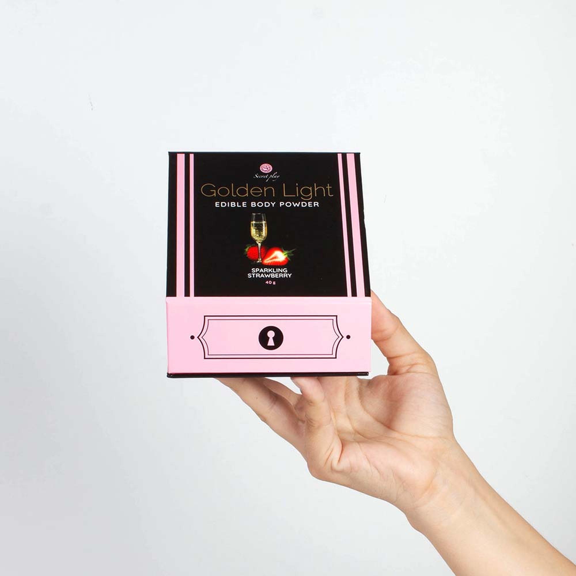 Sparkling Strawberry Edible Powder & Feather Tickler Kit Cod.