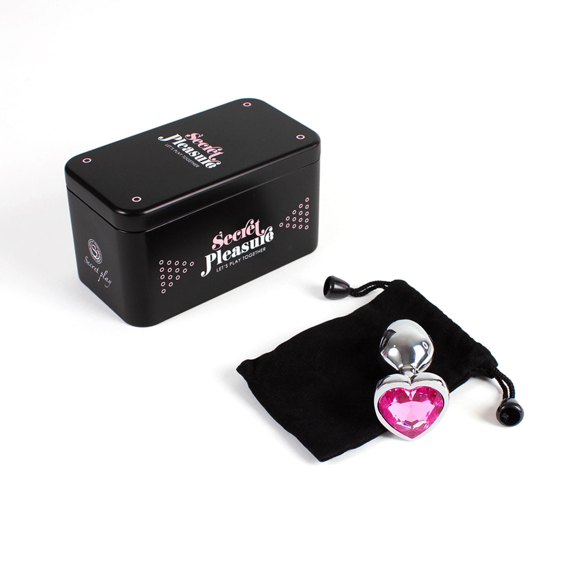 Pink Heart Metal Butt Plug