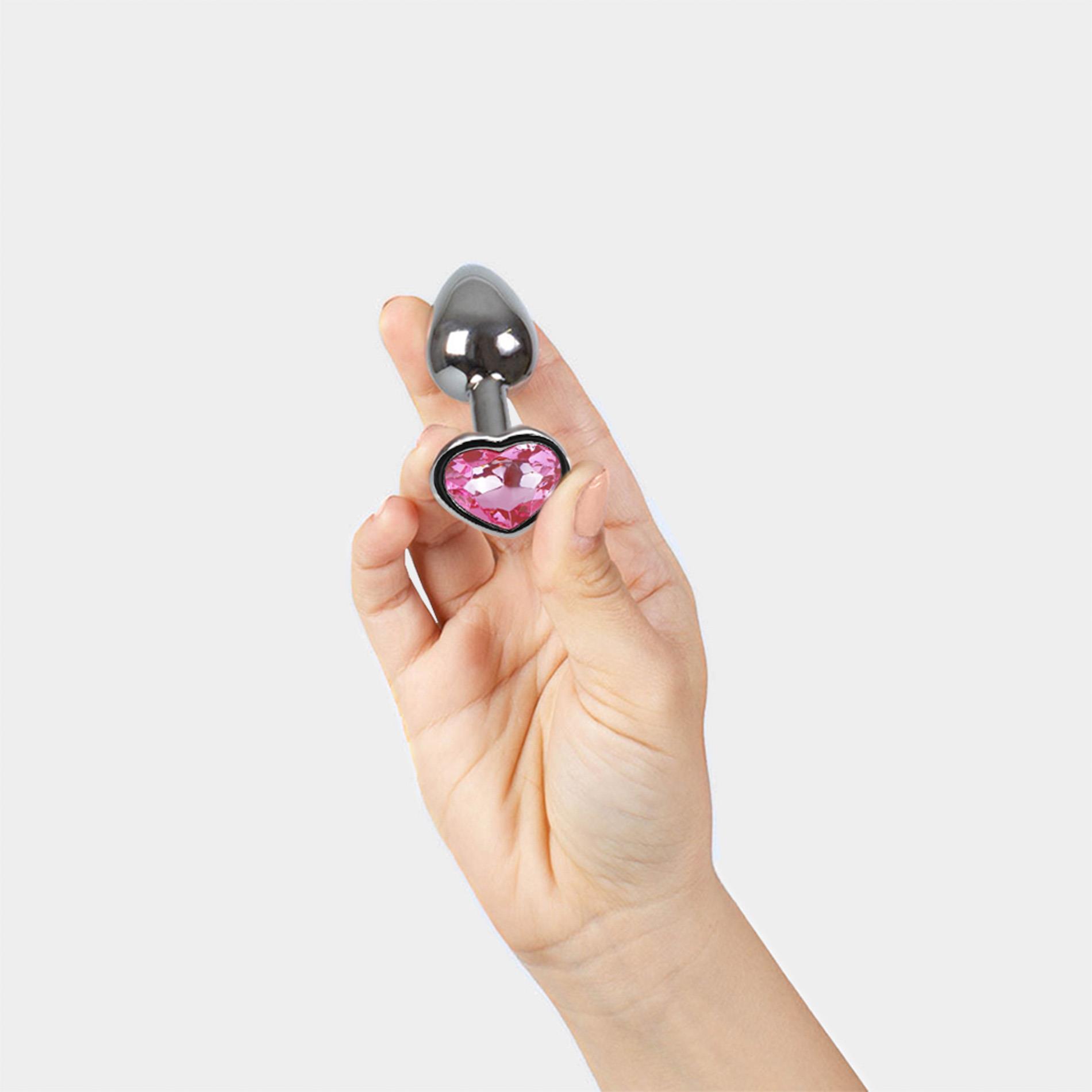 Pink Heart Metal Butt Plug