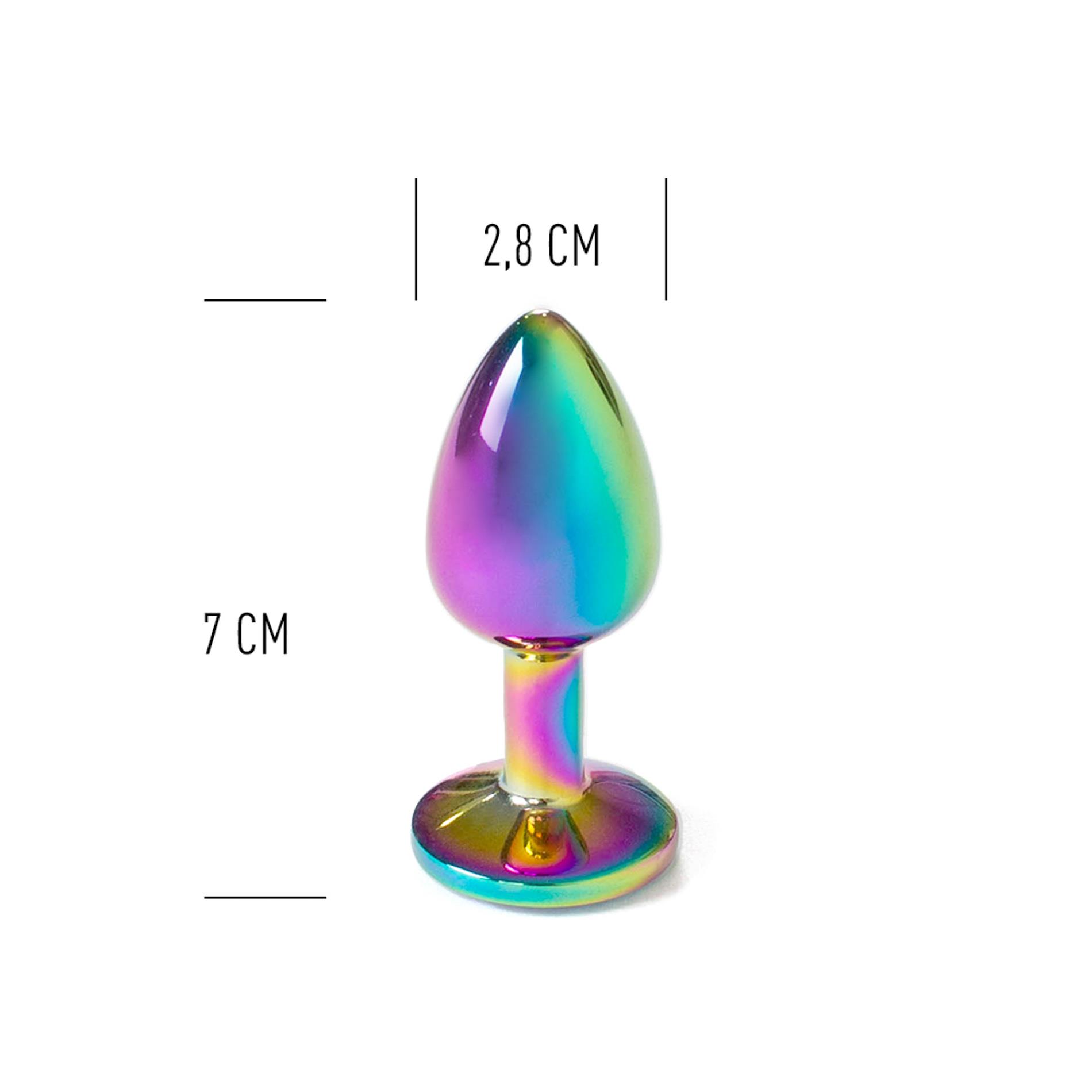 Rainbow Metal Butt Plug