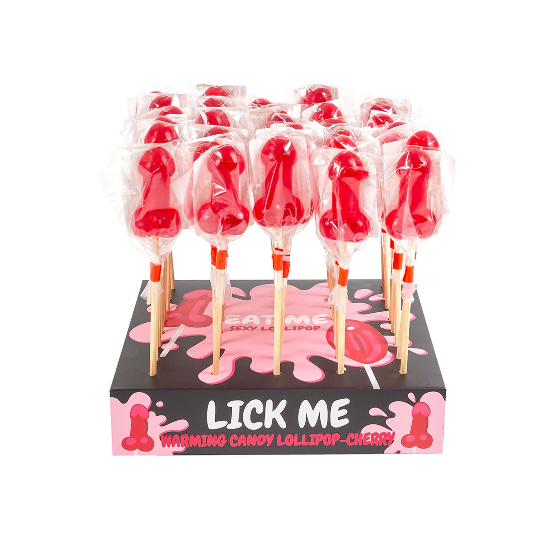 Cherry Candy Penis Lollipop With Spicy Warming Effect