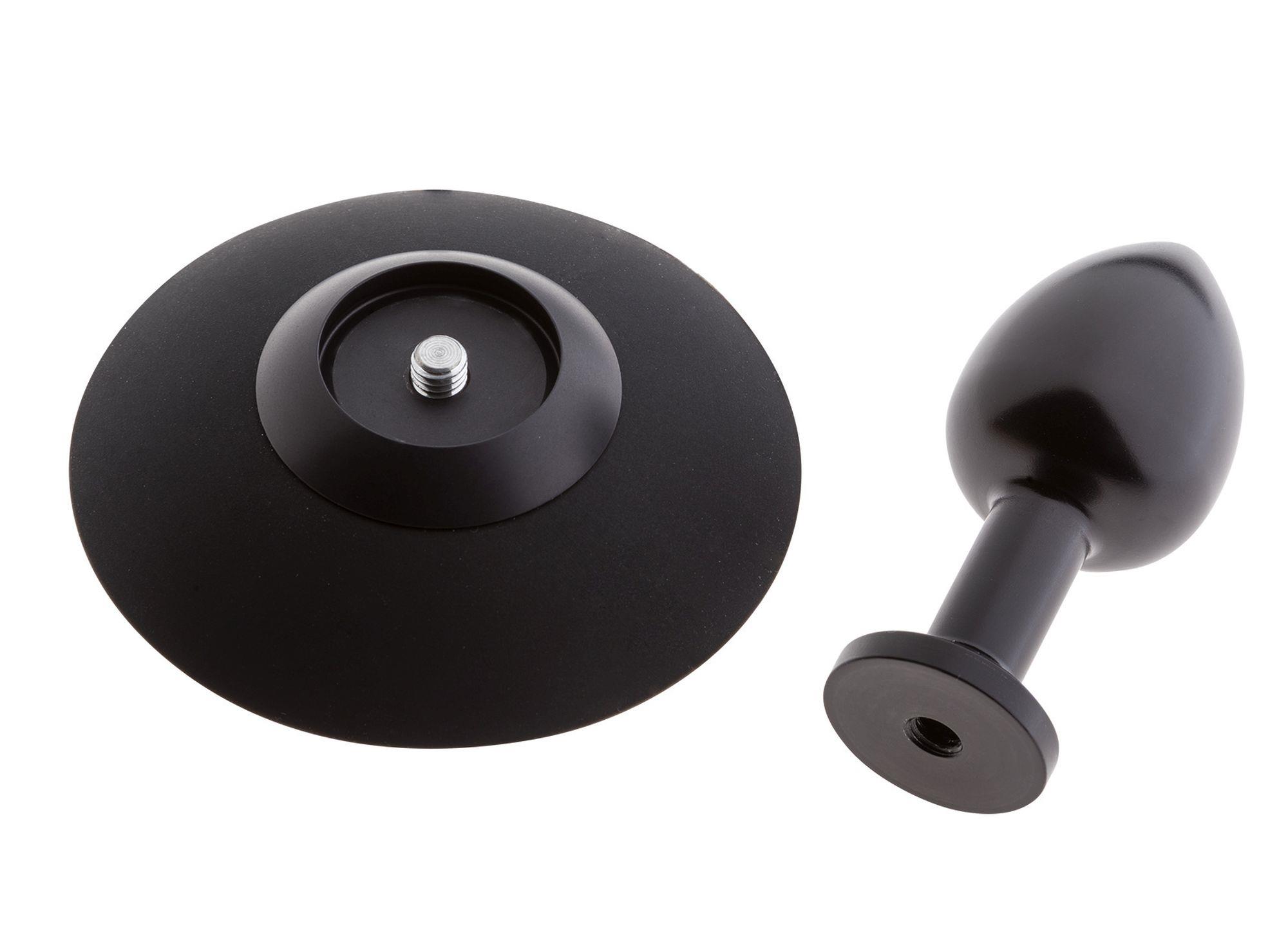 Malesation Alu-Plug With Suction Cup Small, Black