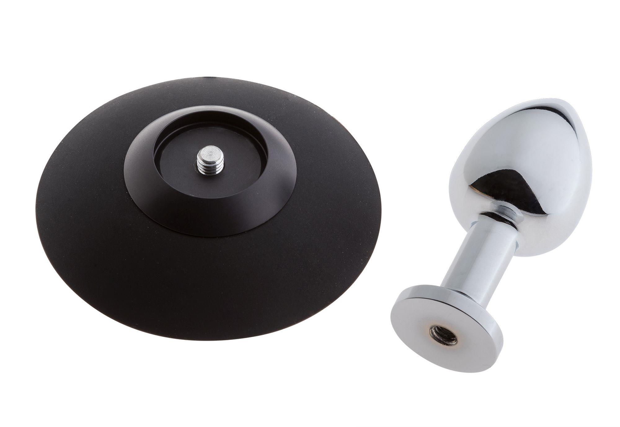 Malesation Alu-Plug With Suction Cup Small, Chrome