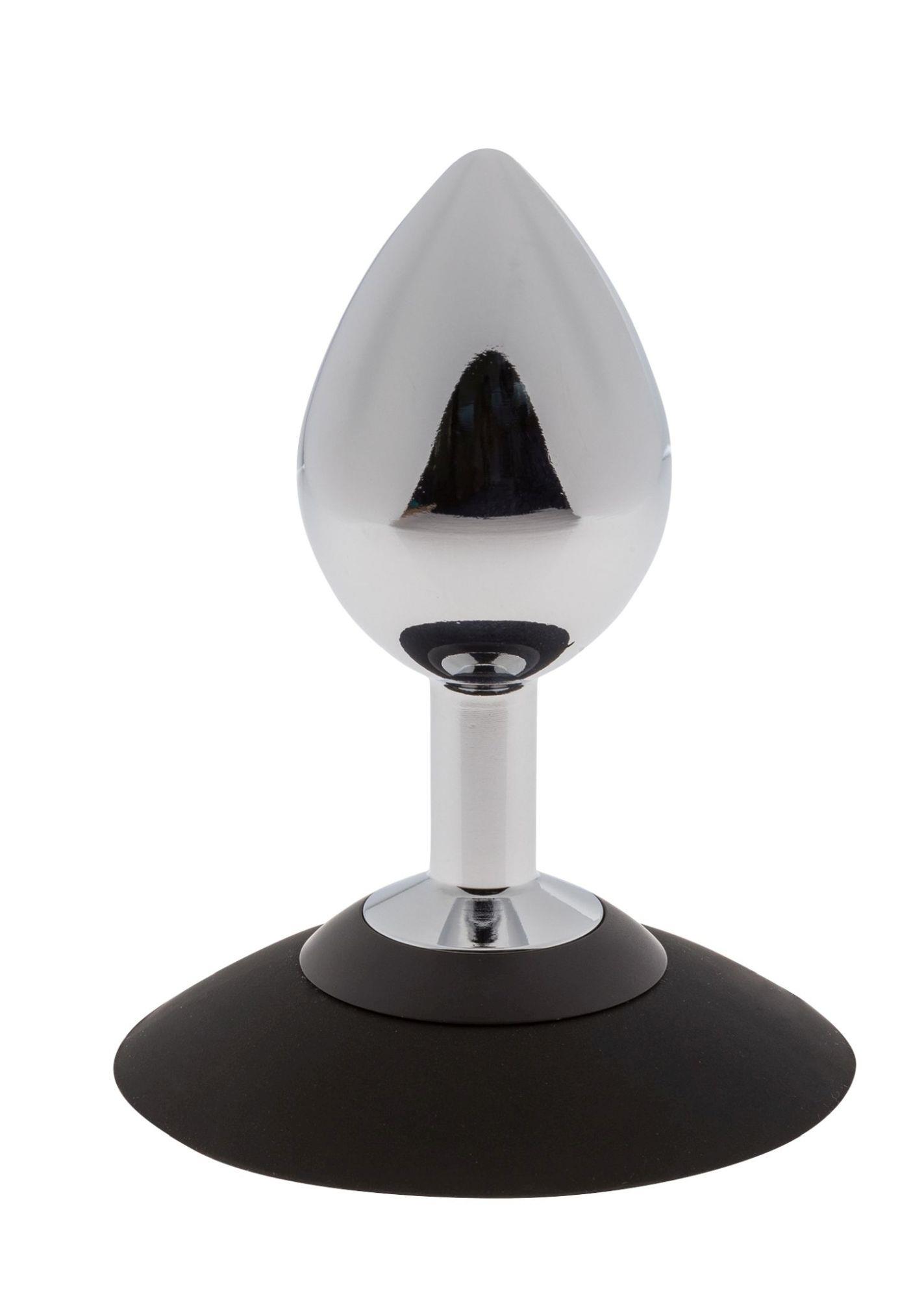 Malesation Alu-Plug With Suction Cup Medium, Chrome