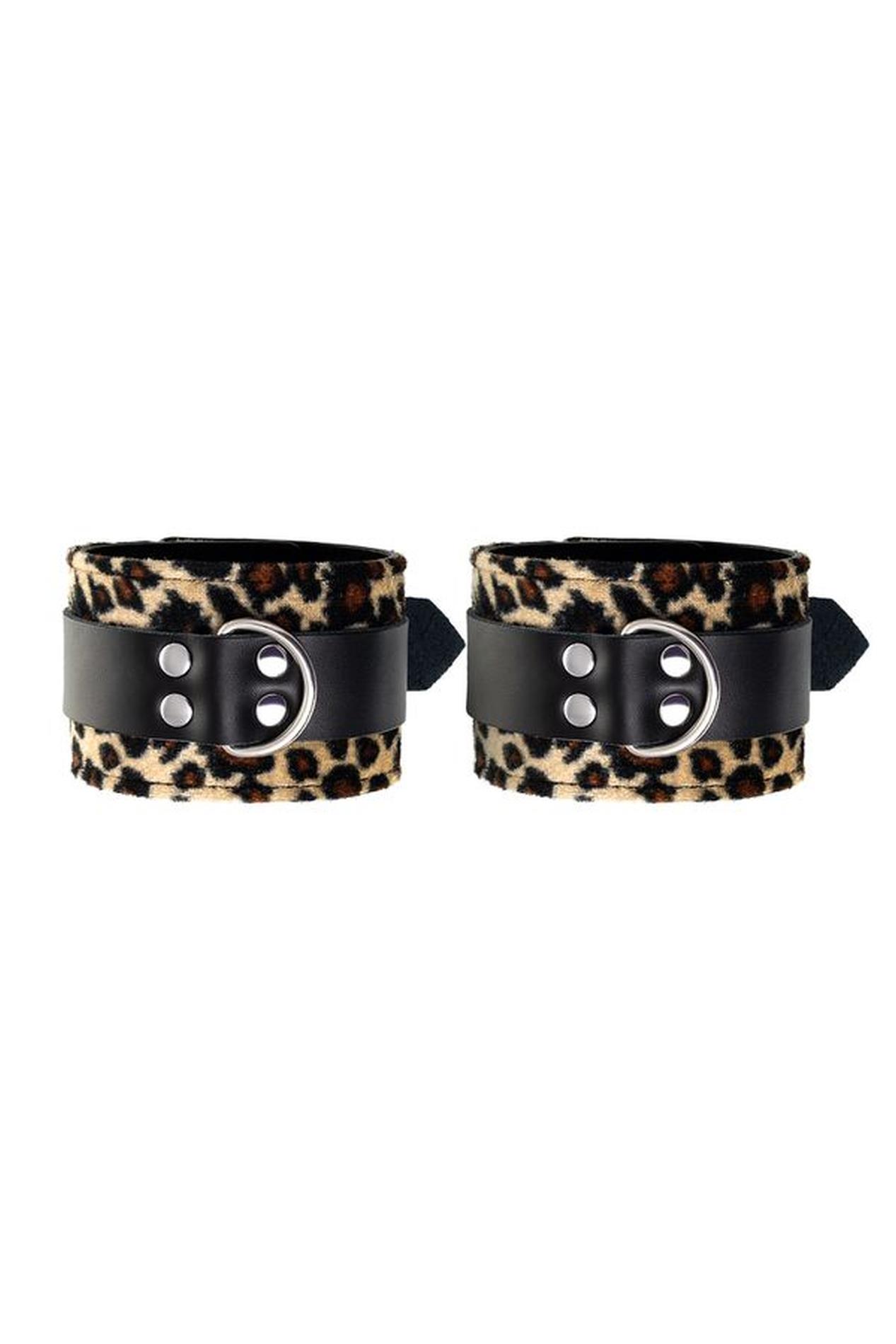 Anonymo Handcuffs, Pu Leather, Print, 19.5 Cm