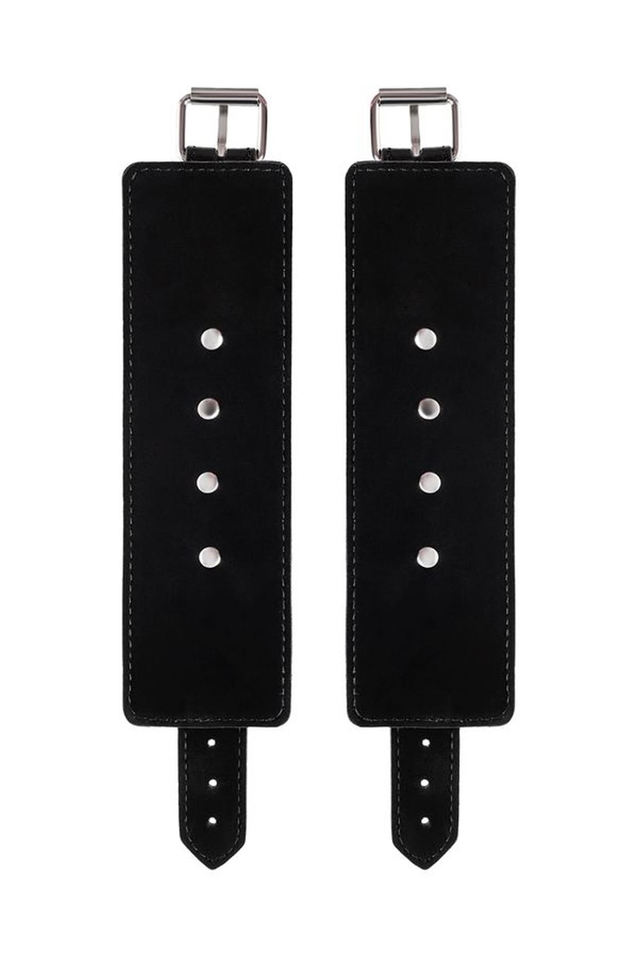 Anonymo Handcuffs, Pu Leather, Black