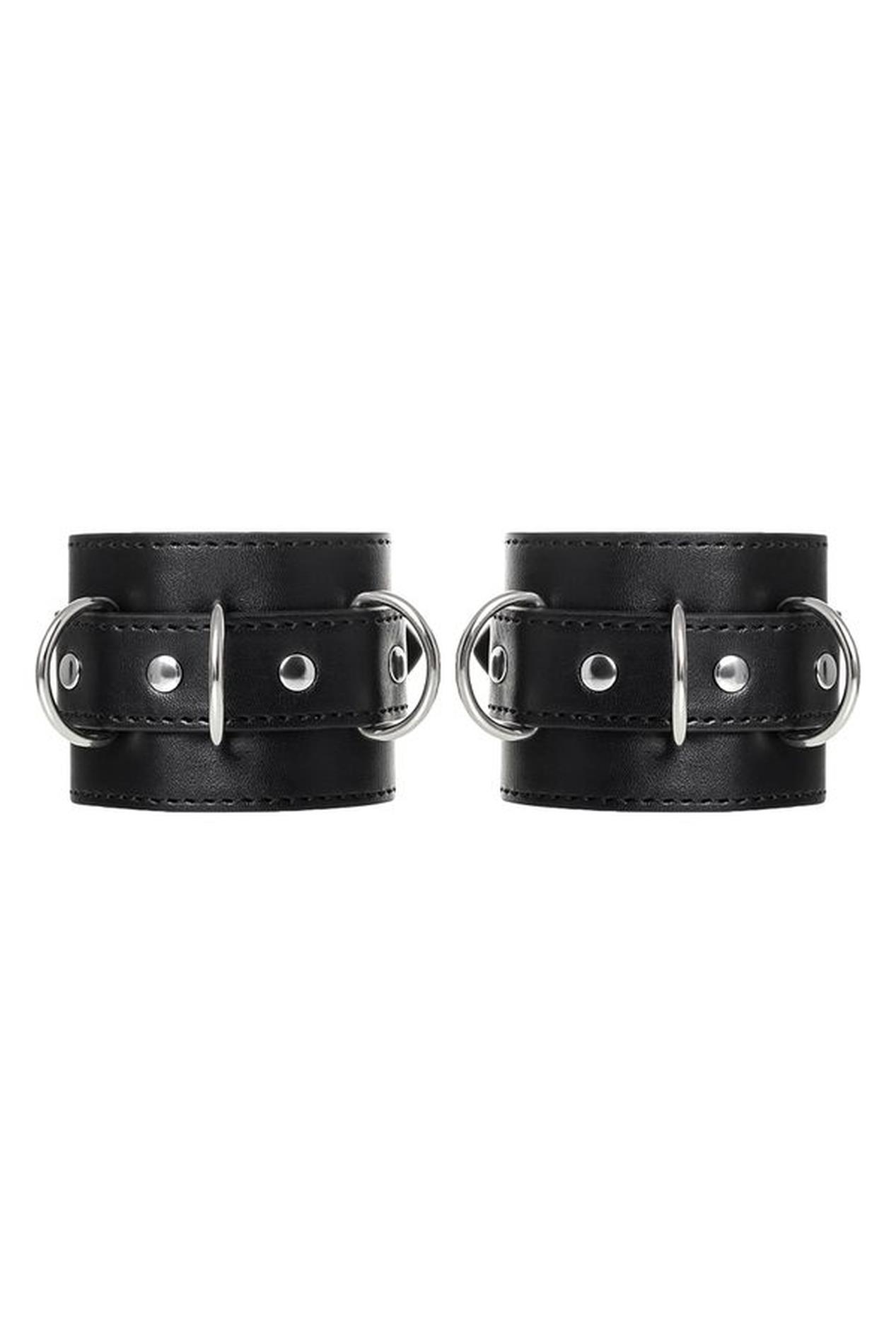 Anonymo Handcuffs, Pu Leather, Black