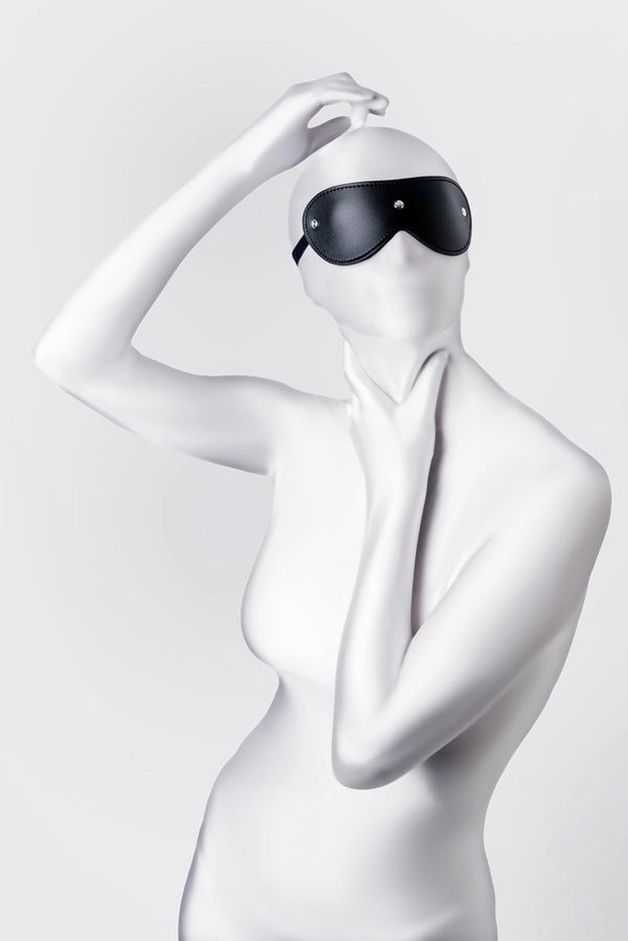 Anonymo Mask, Pu Leather, Black, 24 Cm