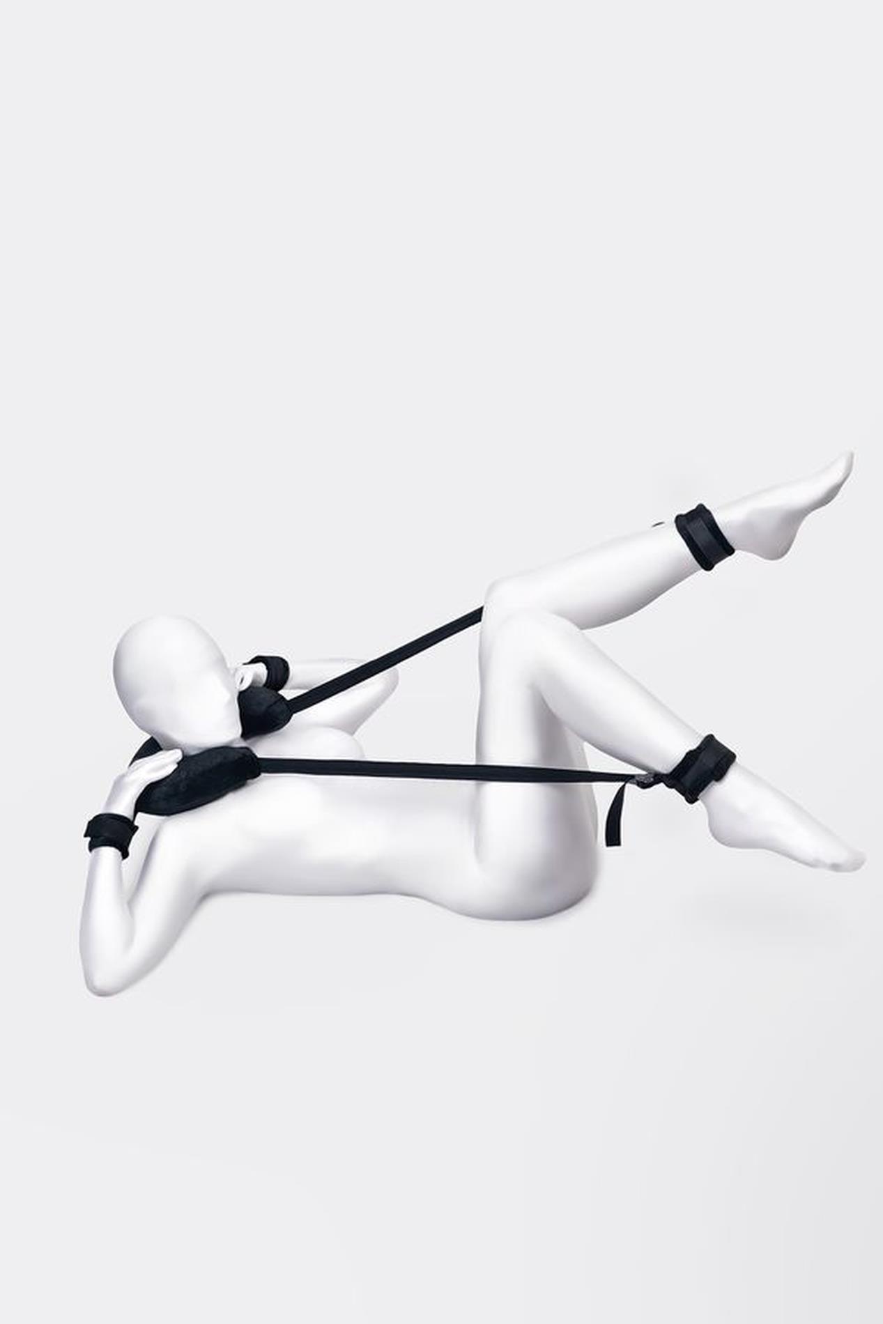 Anonymo Fixing Sling With Pillow, Velour, Black, 127 Cm