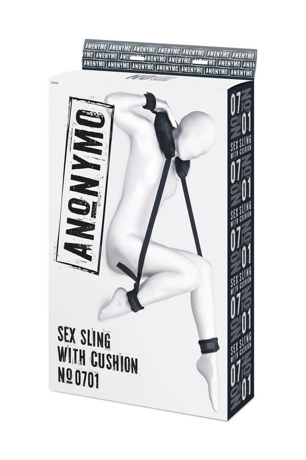 Anonymo Fixing Sling With Pillow, Velour, Black, 127 Cm