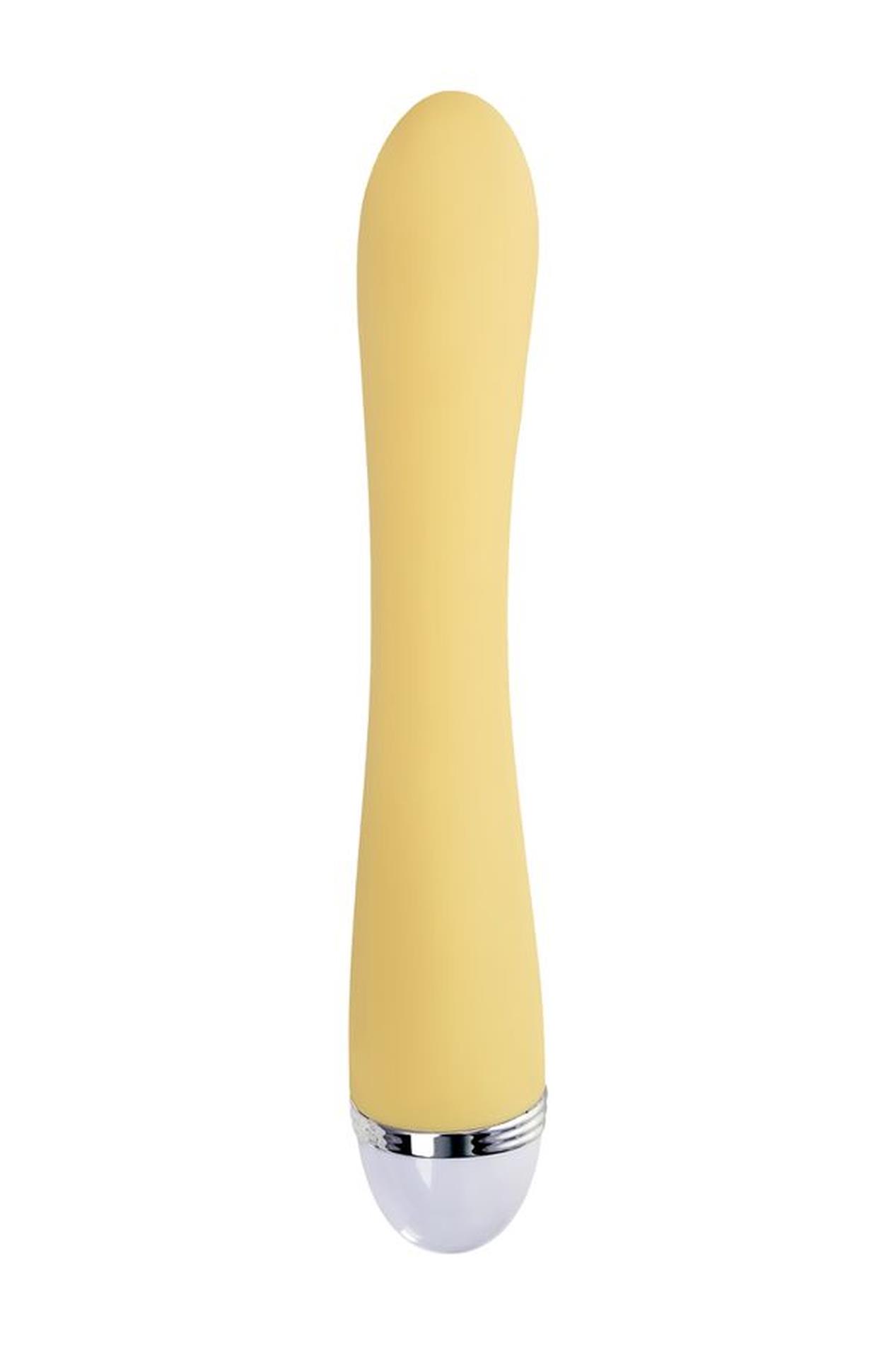 Vibrator With Clitoral Stimulator Flovetta By Toyfa Aster, Silicone, Yellow