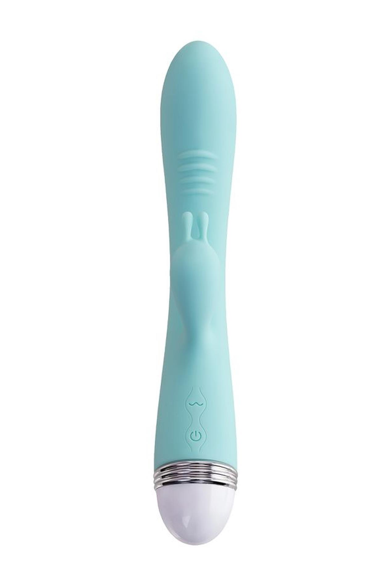 Vibrator With Clitoral Stimulator Flovetta By Toyfa Iris, Silicone, Mint,