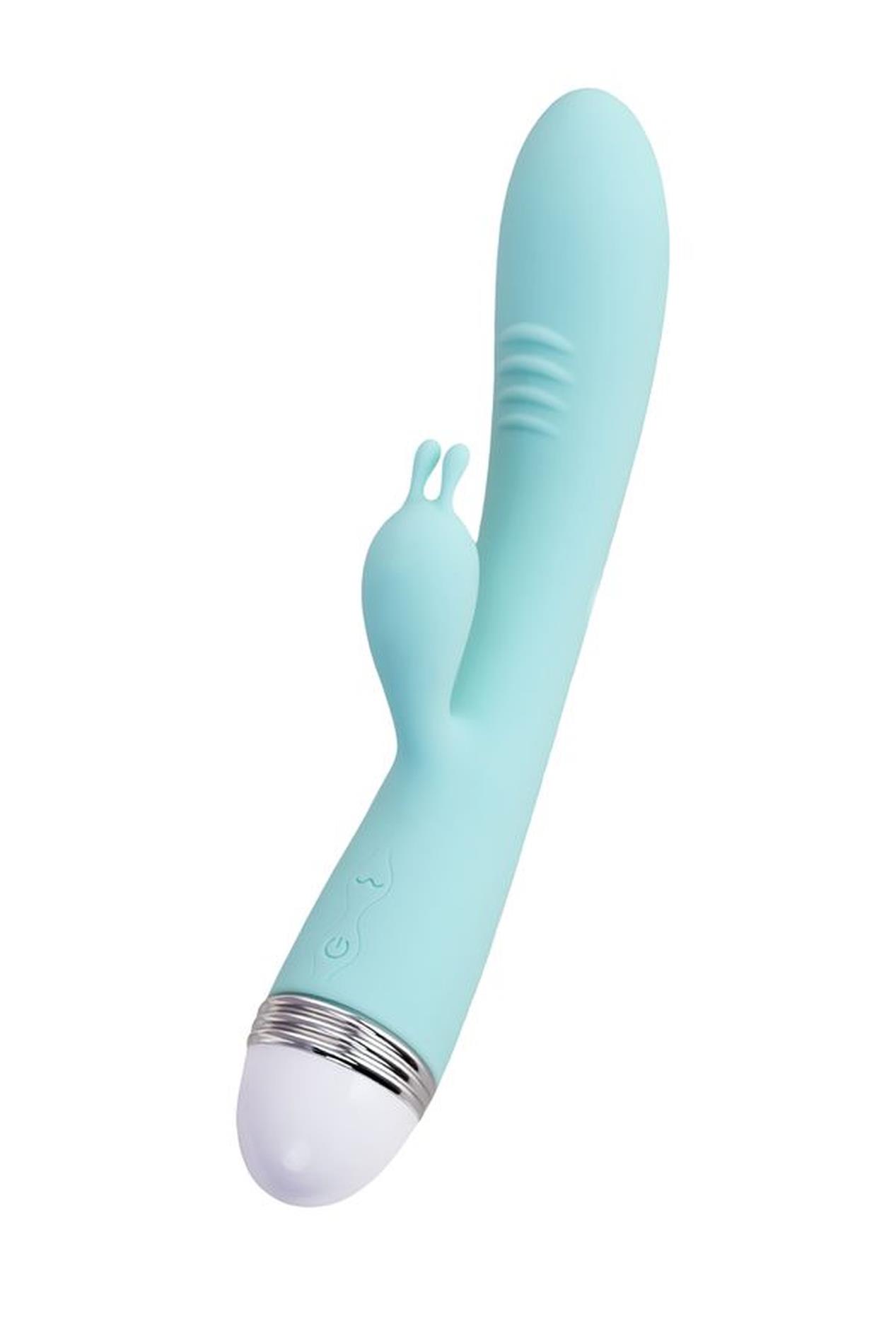 Vibrator With Clitoral Stimulator Flovetta By Toyfa Iris, Silicone, Mint,
