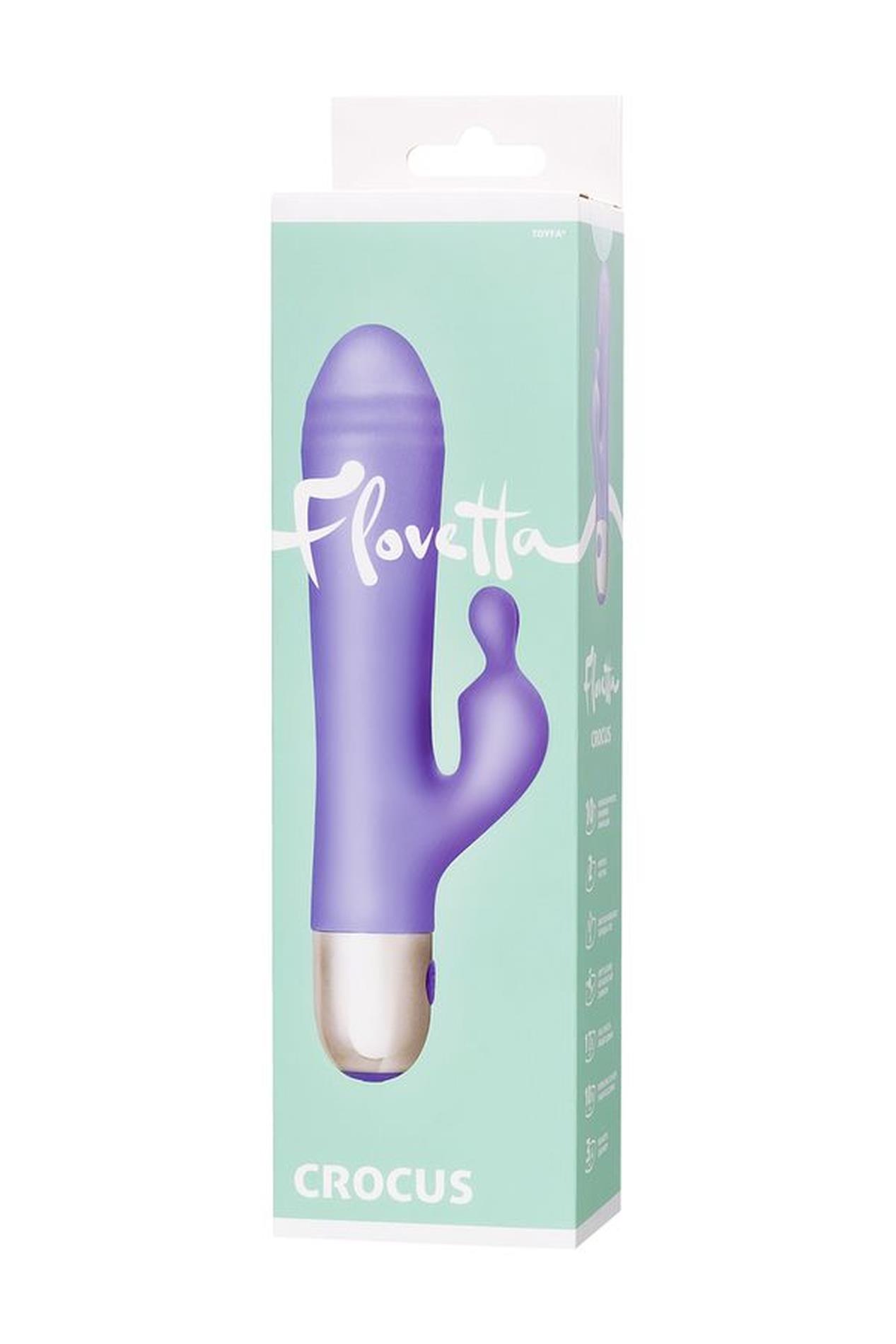 Vibrator With Clitoral Stimulation Flovetta Crocus, Silicone, Purple, 17.5