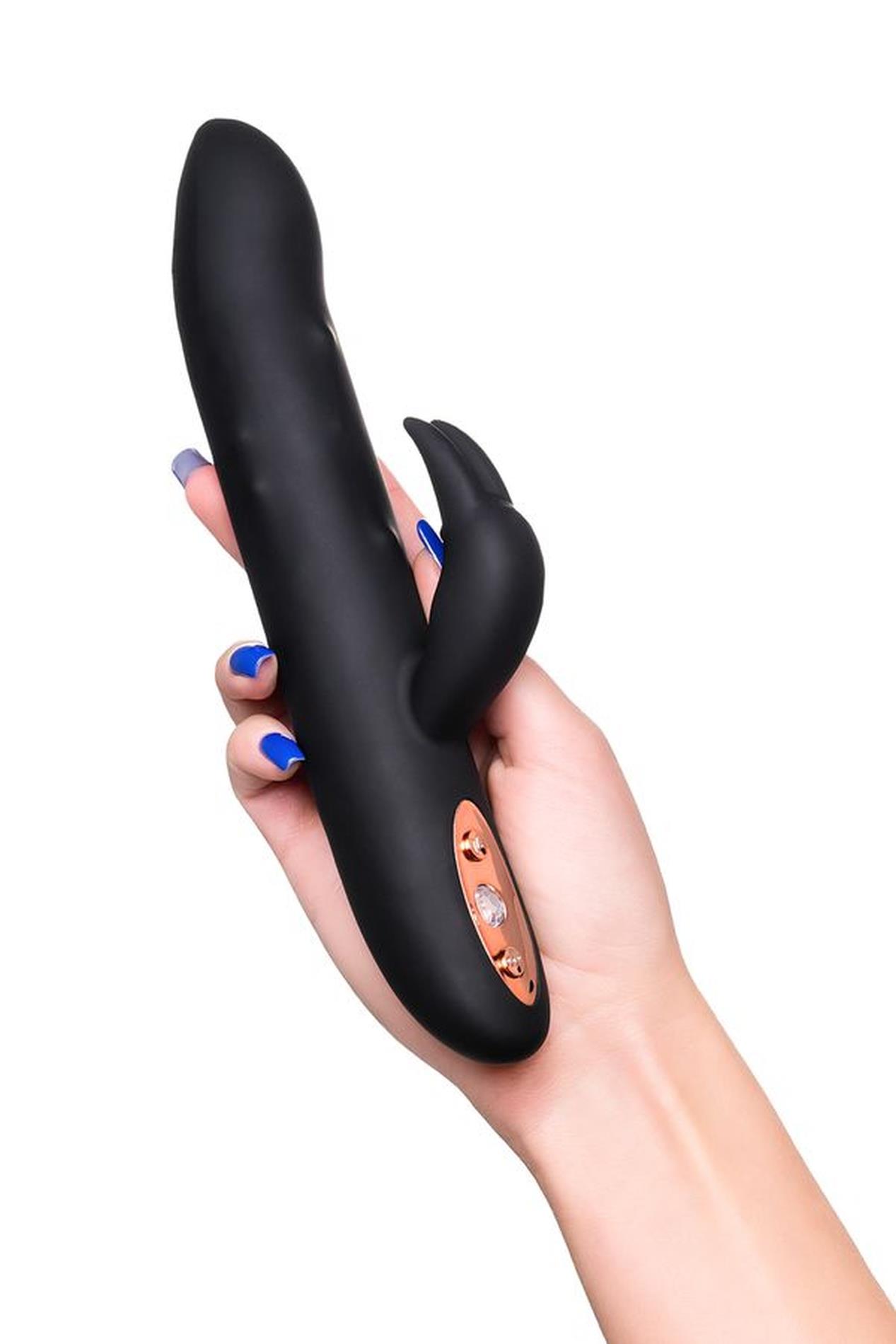 Unrealistic Waname D-Splash Hail Vibrator, Silicone, Black, 23.8 Cm