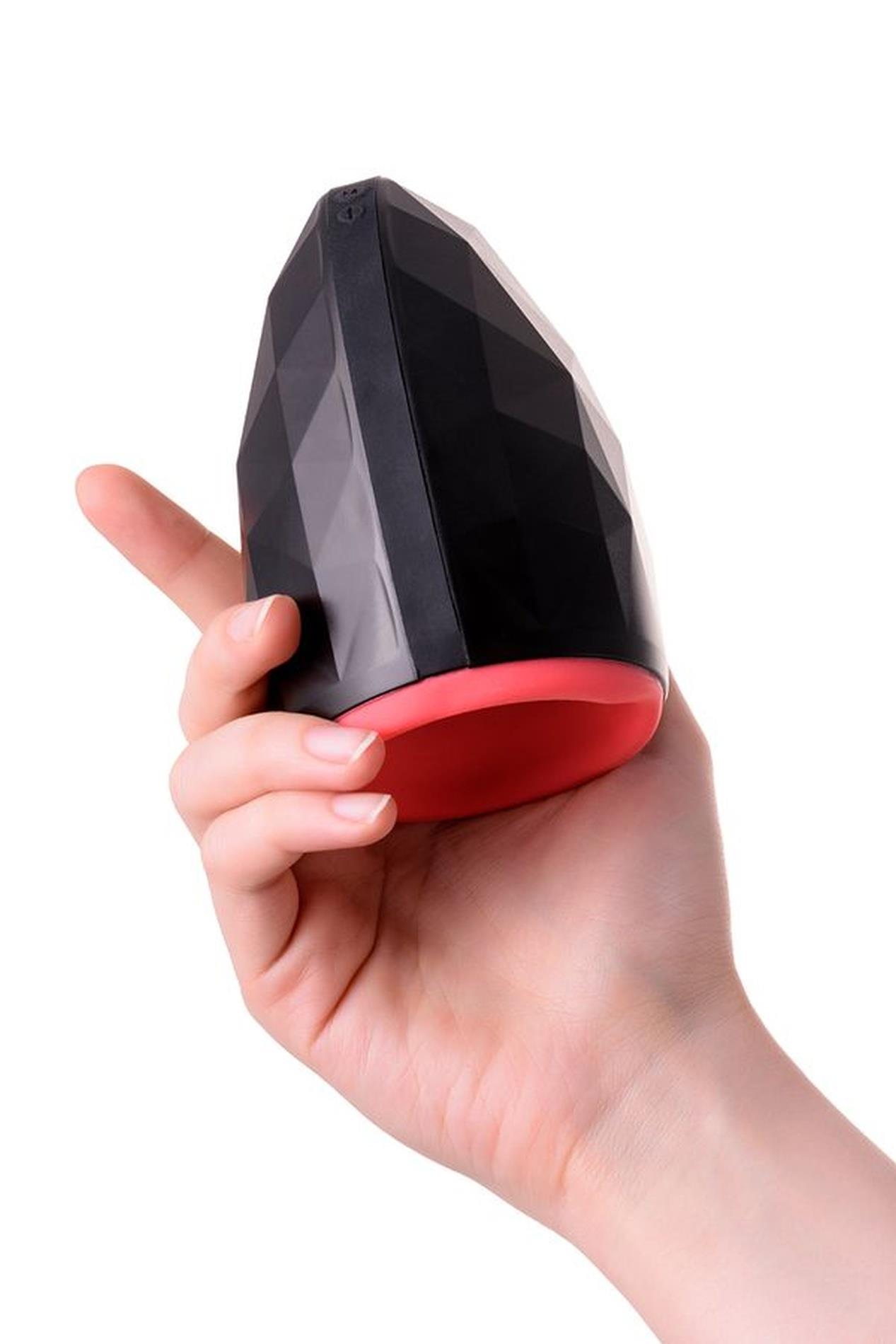 Erotist Magma; Rechargeable Masturbator With Heating, Silicone, Black, 12