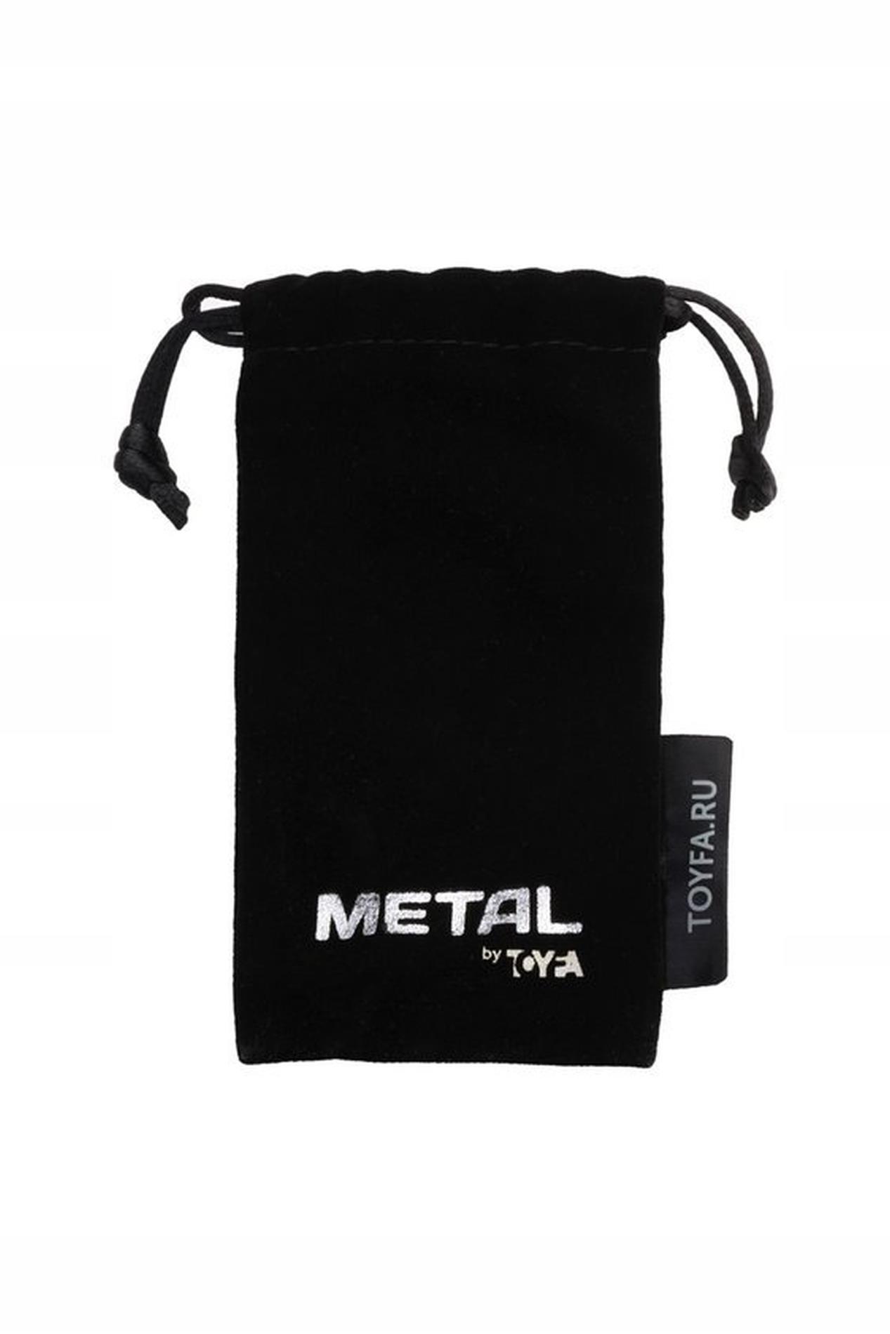 Silver Anal Plug Toyfa Metal With Red Round-Shaped Gem