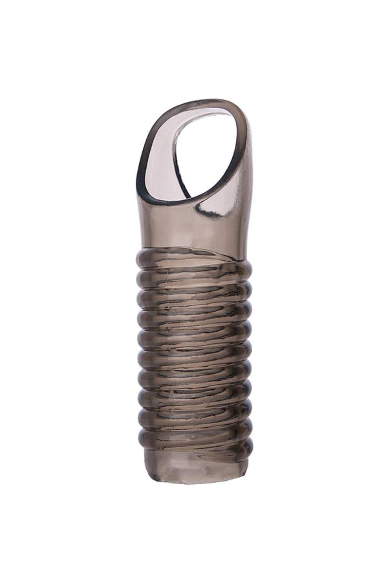 Toyfa Xlover, Penis Sleeve, For Enlargement, Tpe, Transparent Black, 11 Cm