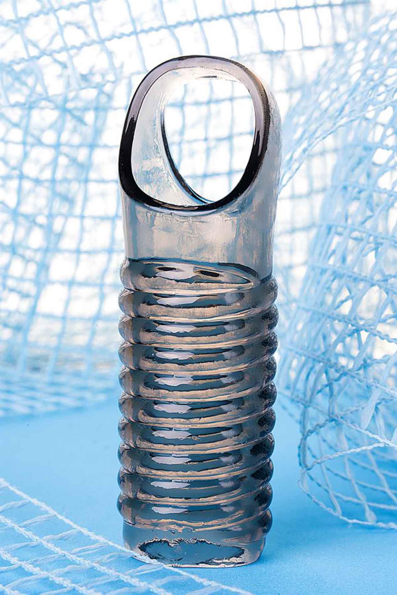 Toyfa Xlover, Penis Sleeve, For Enlargement, Tpe, Transparent Black, 11 Cm