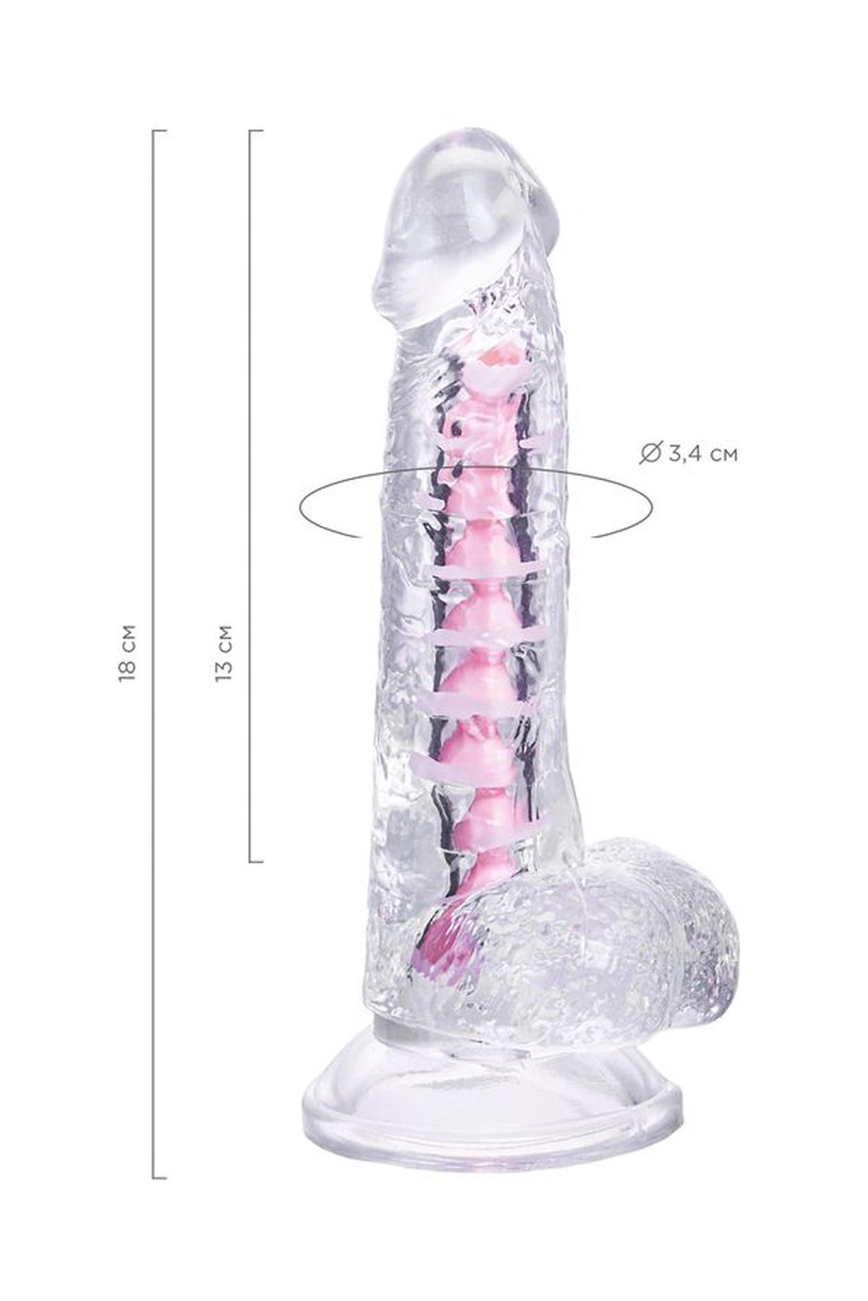 Flexible Dildo A-Toys Paret, Transparent, 18 Cm