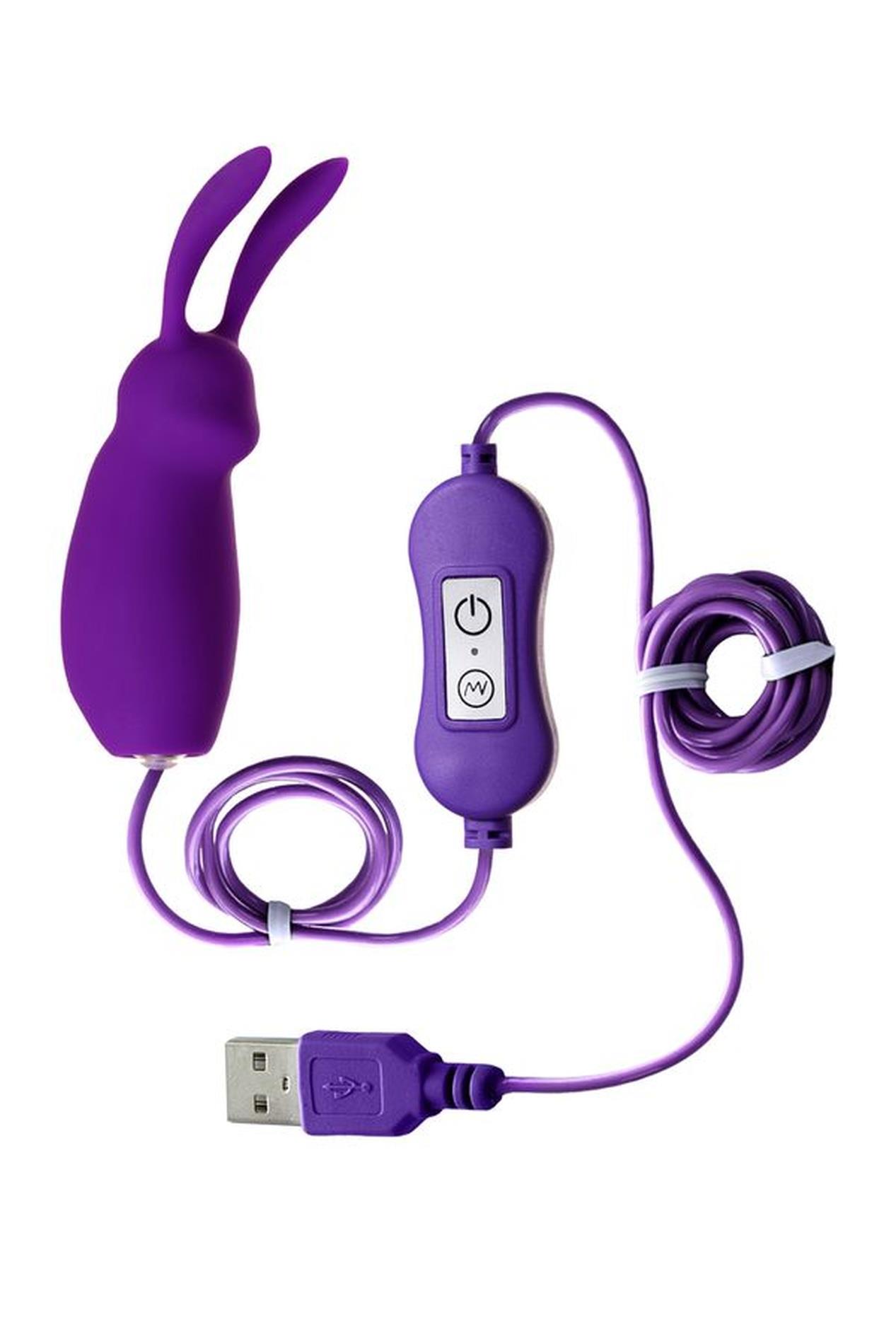 A-Toys, Vibro Egg 'Bunny', With Control Panel, Silicone, Violet
