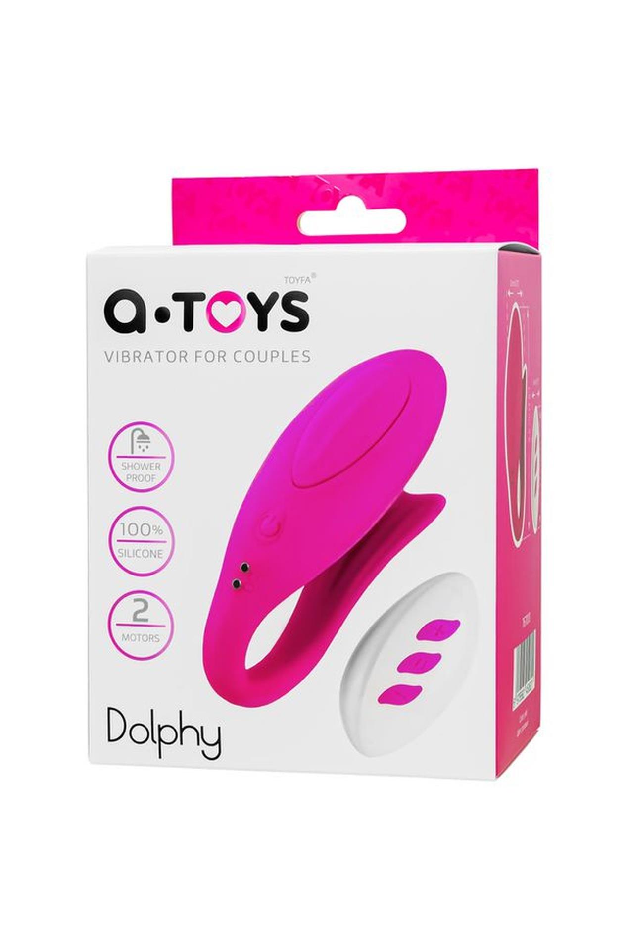 A-Toys Vibrator For Couples Dolphy, Silicone, Pink, 9.6 Cm