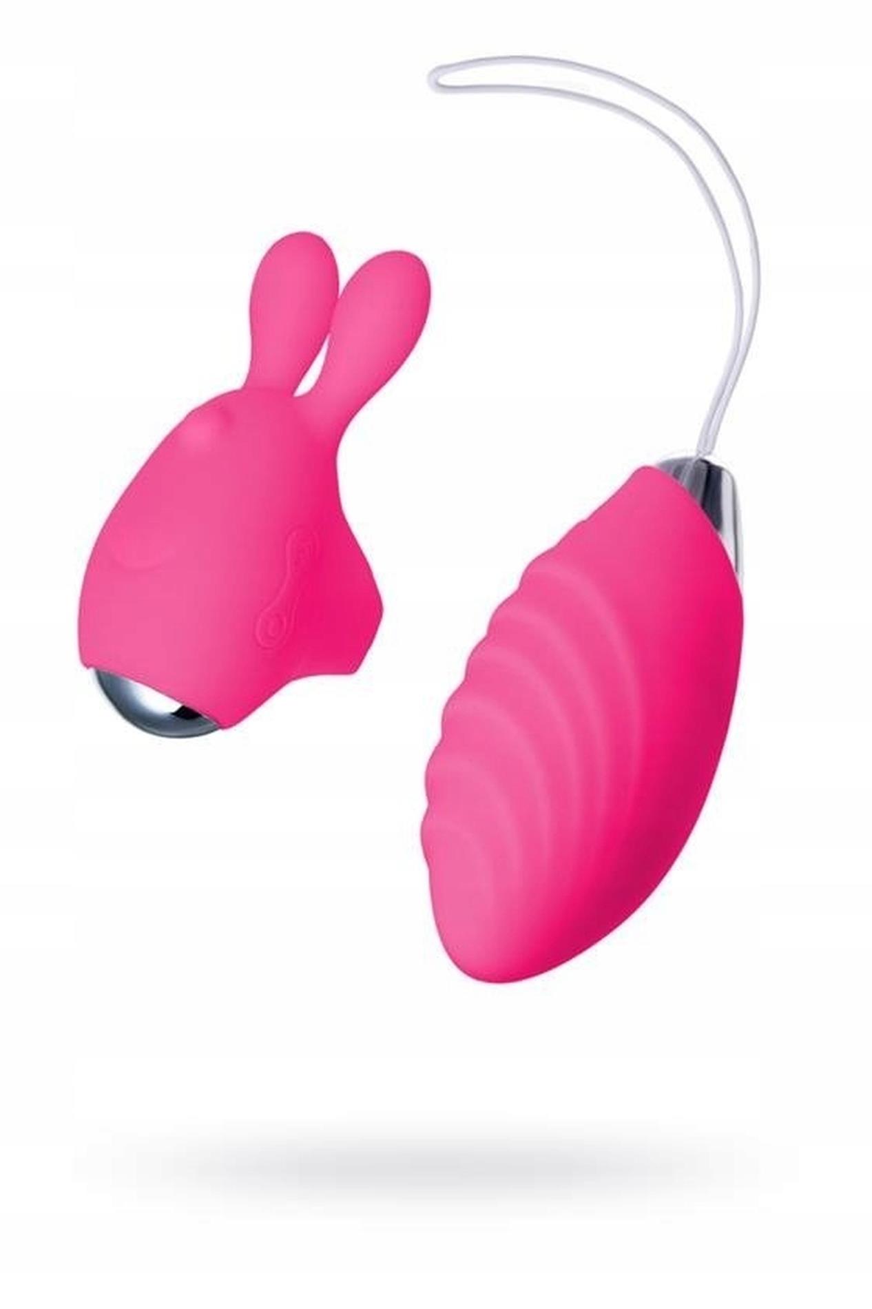 Jos Vita Finger Vibrating Egg And Vibrating Attachment, Silicone, Pink, 8.5