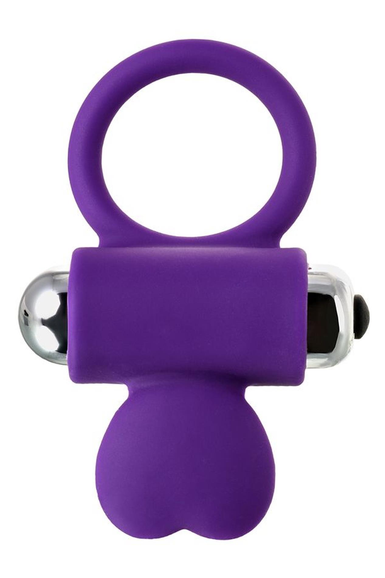 Jos Pery, Vibrating Ring With Cilia, Silicone, Violet, 9 Cm