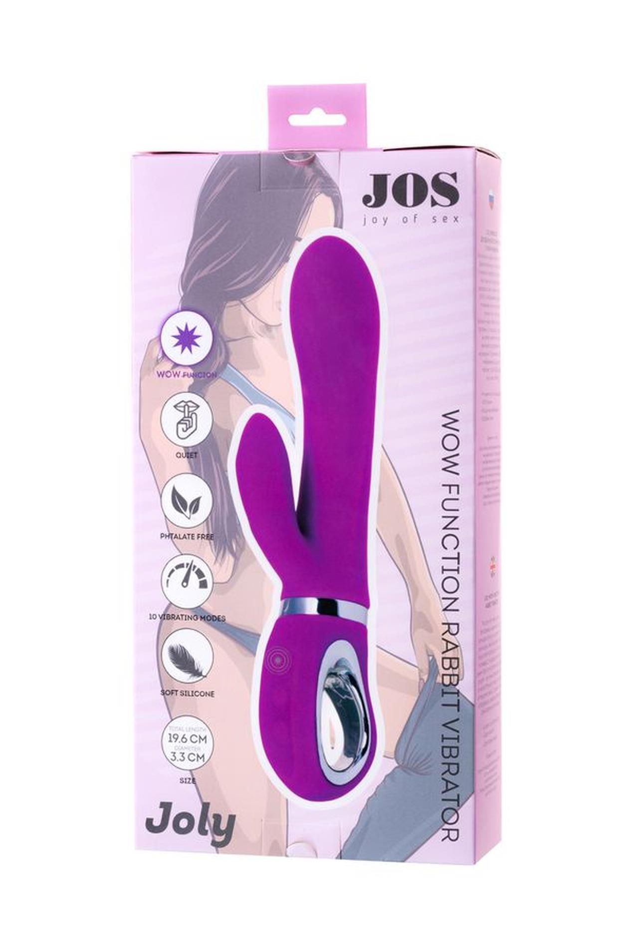 Jos Joly, Vibrator With Clitoral Stimulator With Wow Mode, Silicone,