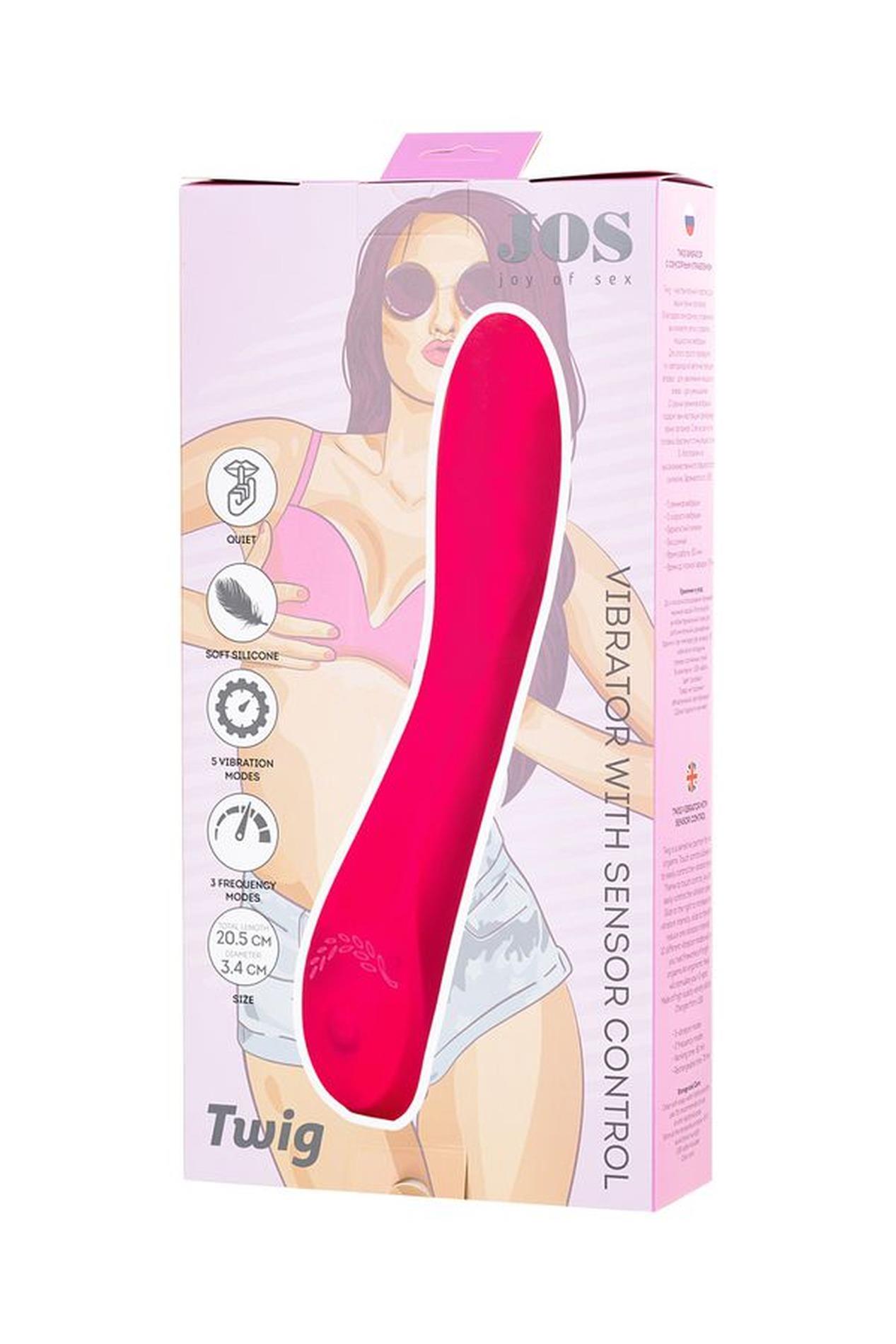 Unrealistic Jos Twig Vibrator, 5 Vibration Modes, Silicone, Pink, 20.5 Cm,
