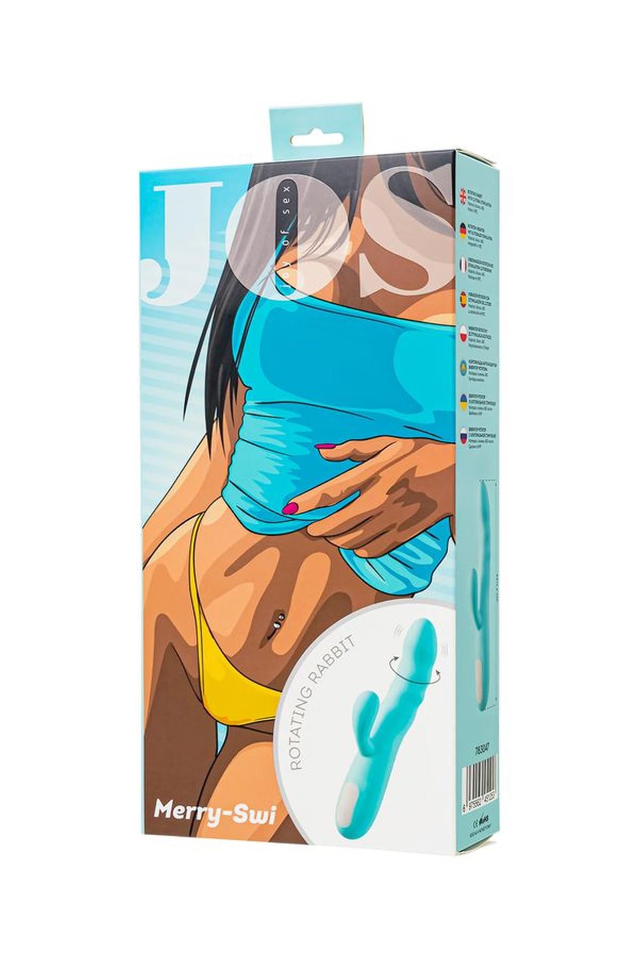 Jos Vibrator-Rotator With Clitoral Stimulation Jos Merry-Swi, Silicone,