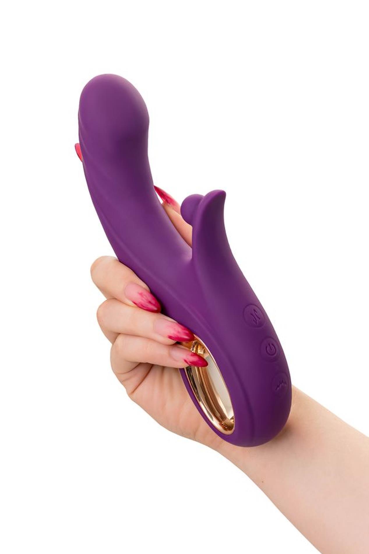 Vibrating Roller With Up&Down Functions By Jos Julli, Silicone, Purple,