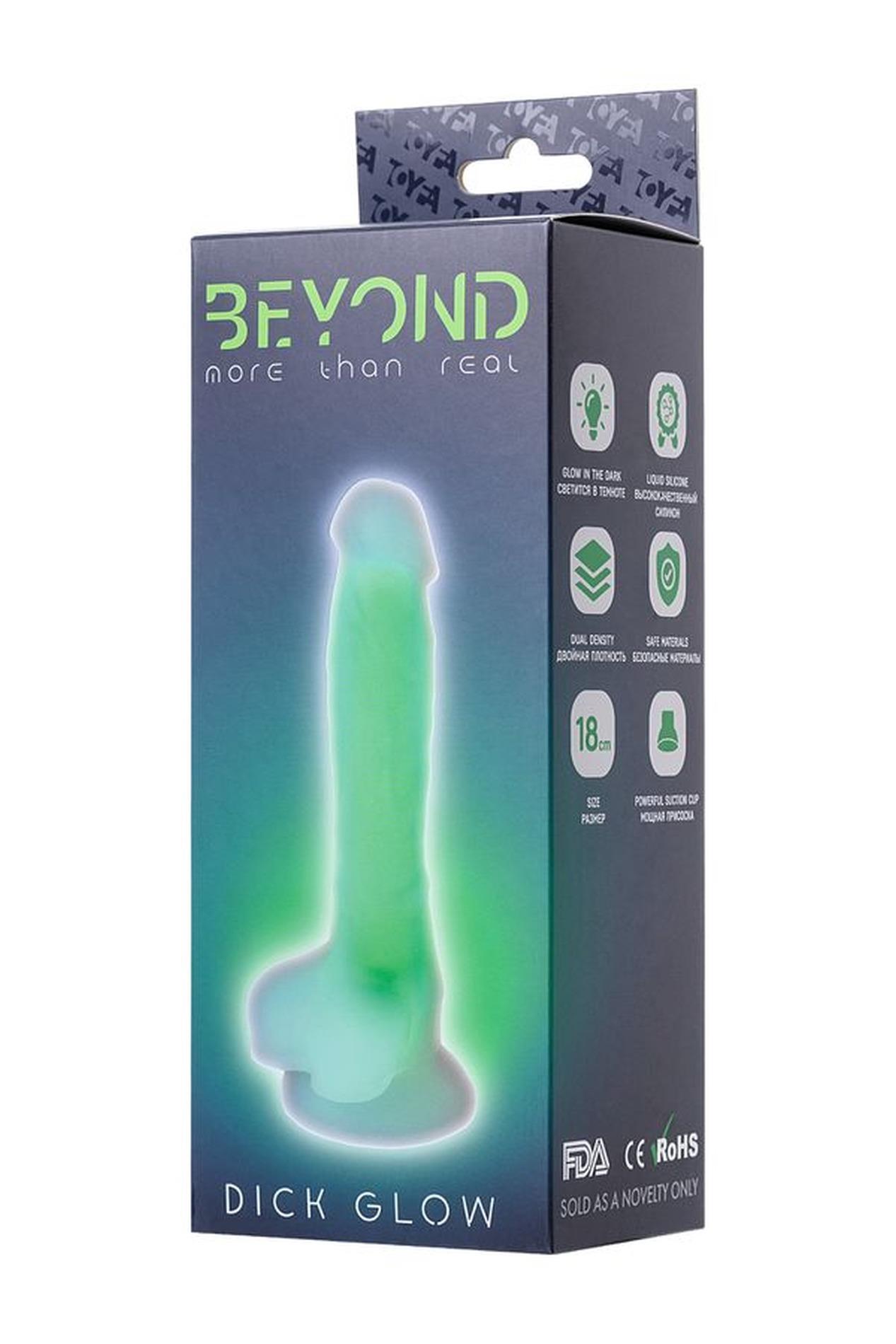 Beyond By Toyfa Dick Glow Green 13Cm