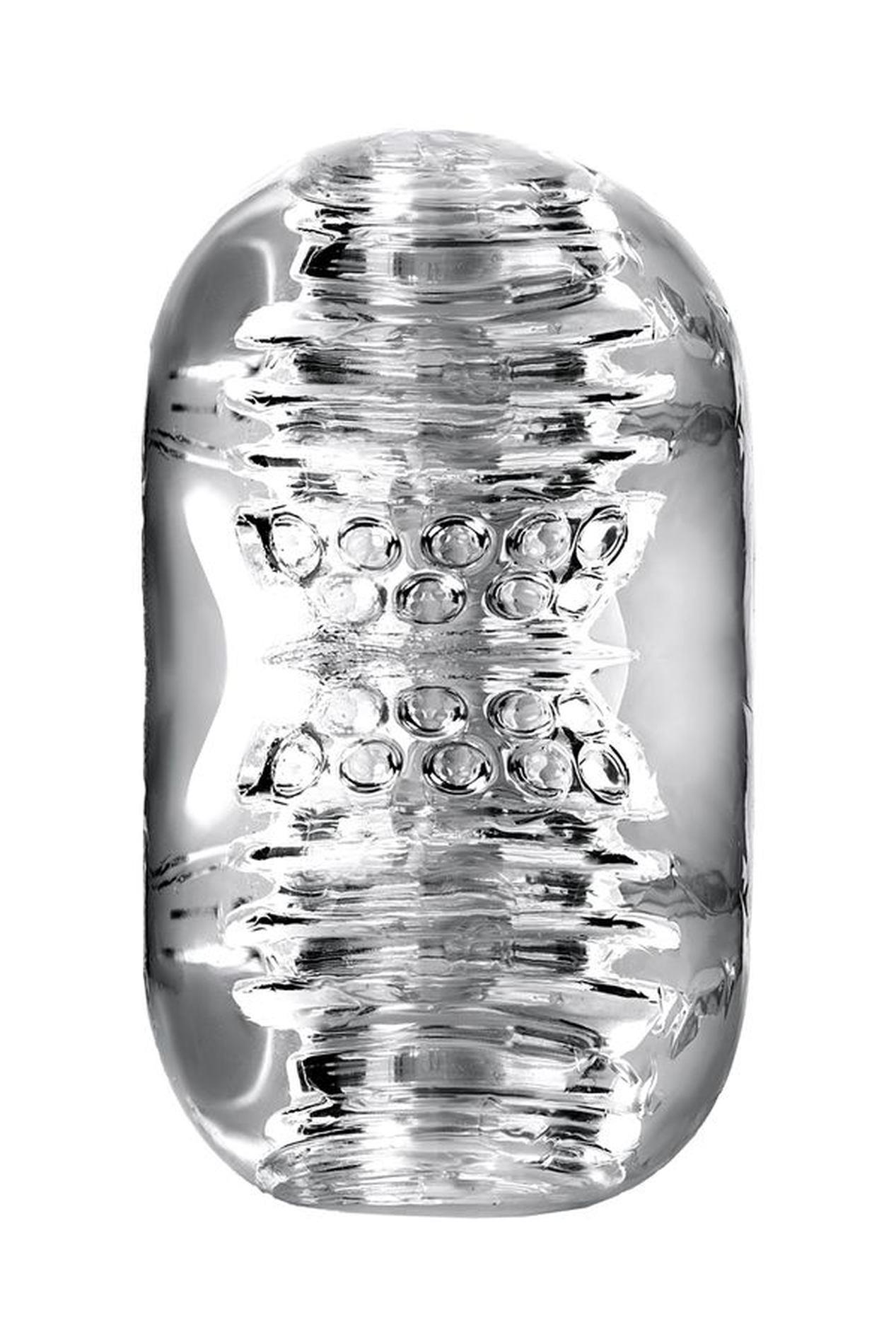 Lingam Khani, Vibrating Masturbator, Tpe, Transparent, 9 Cm