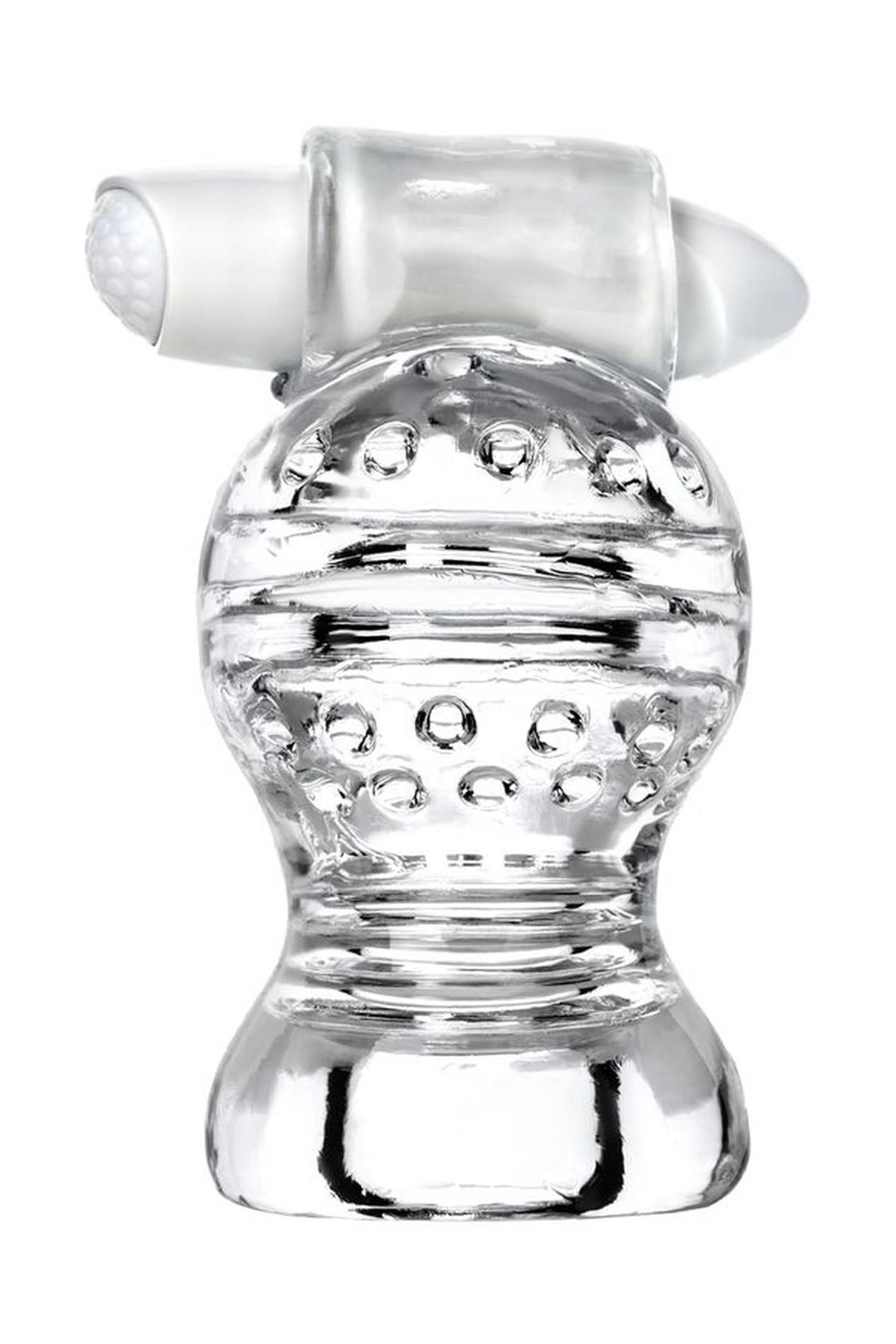 Lingam Shakti, Vibrating Masturbator, Tpe, Transparent, 9 Cm