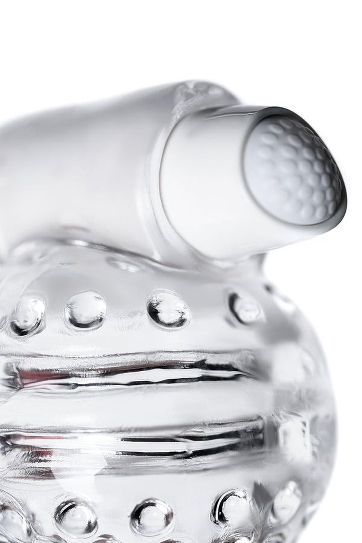 Lingam Shakti, Vibrating Masturbator, Tpe, Transparent, 9 Cm