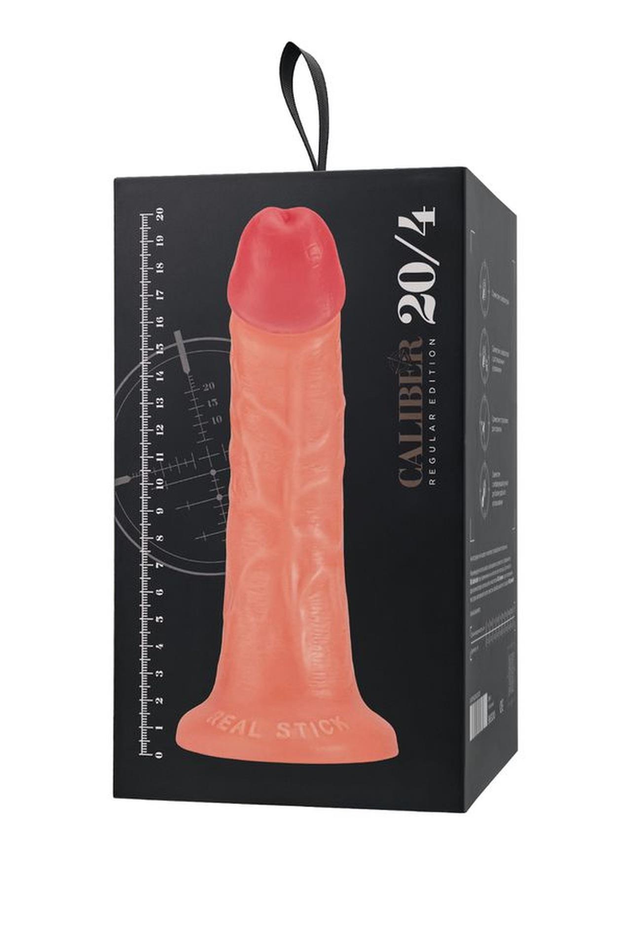 Realistic Dildo Caliber 20/4 , Pvc, Flesh,  Length 20Cm, Diameter 4Cm