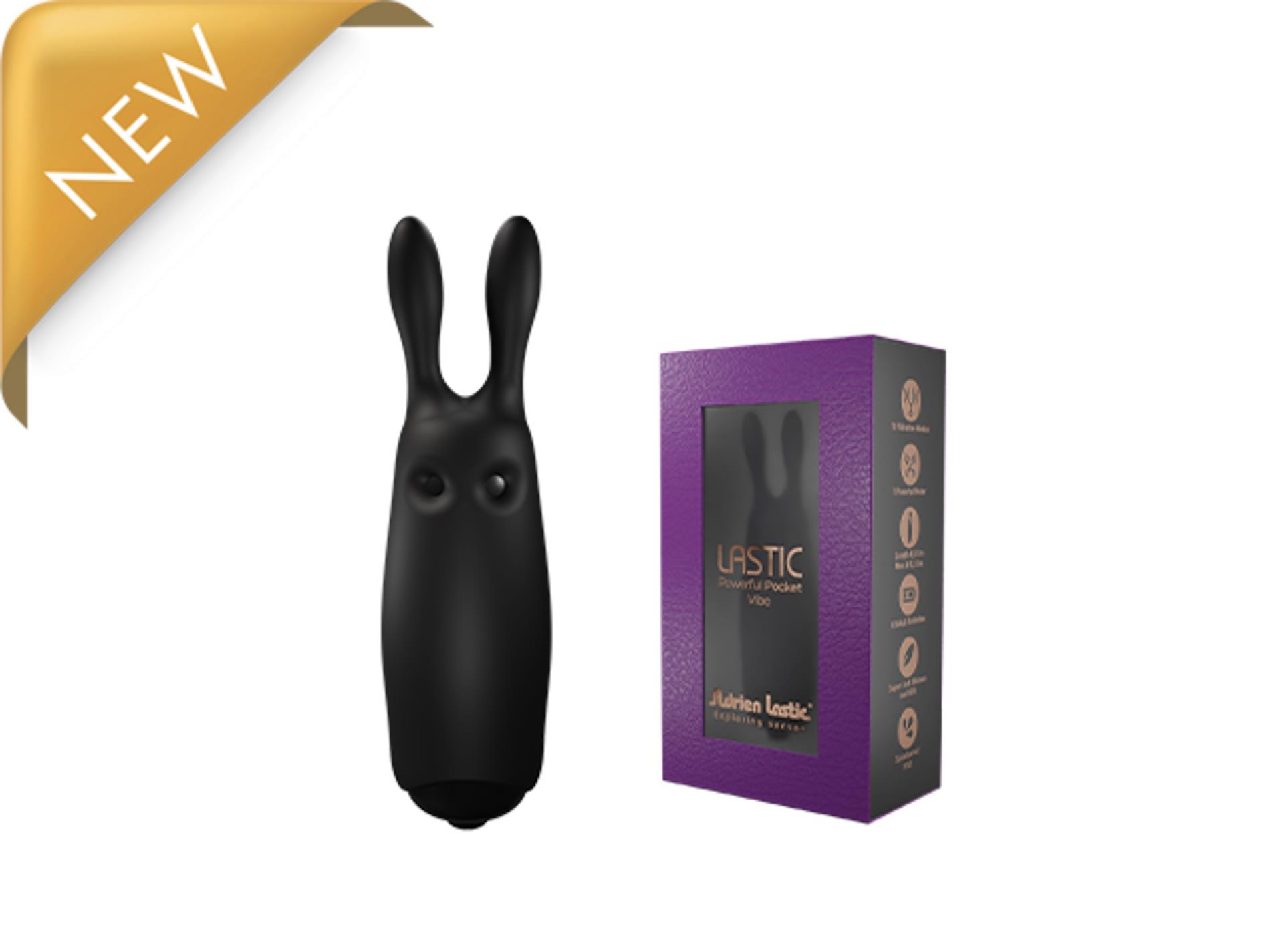 Stymulator-Wibrator - Lastic Pocket Vibe Rabbit Black