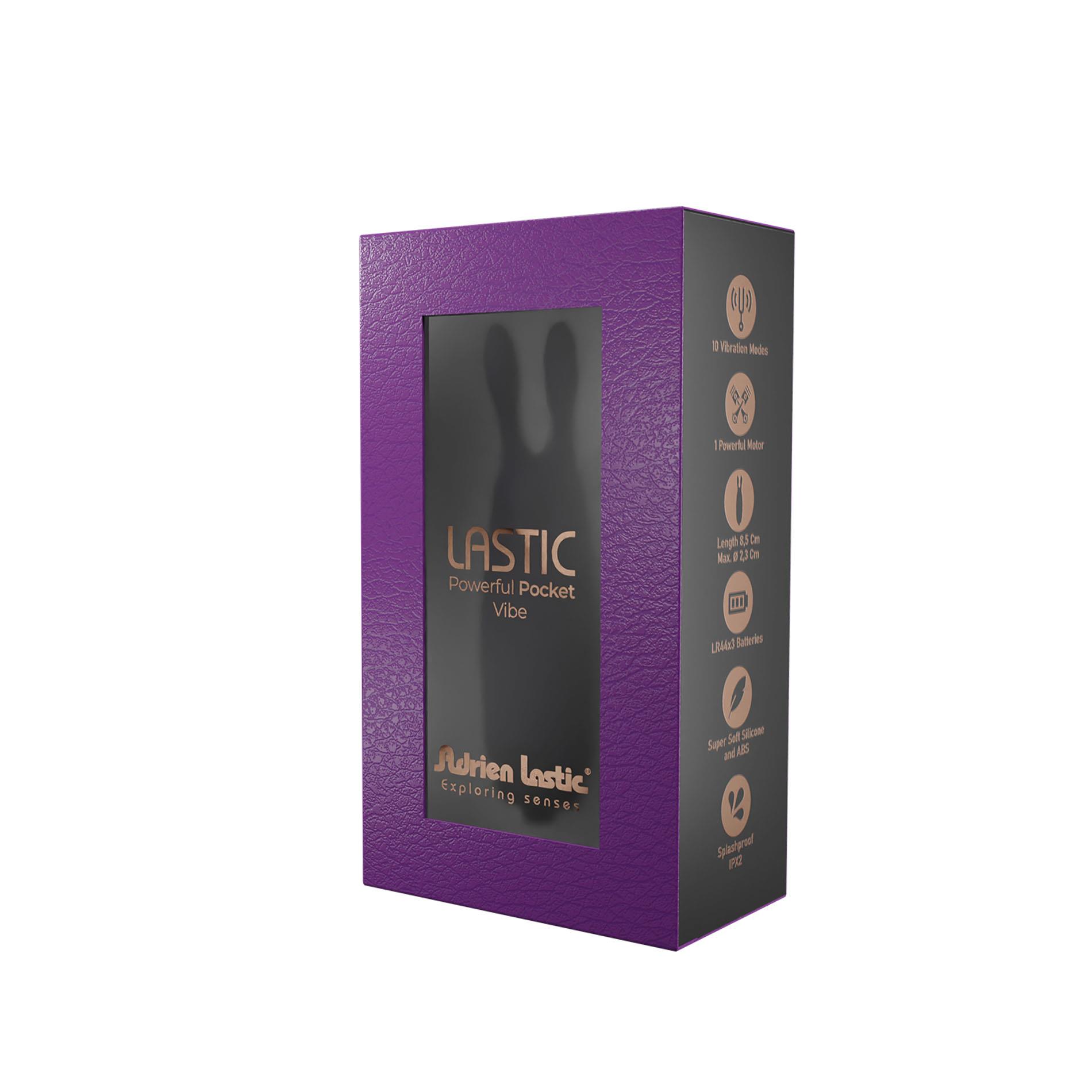 Stymulator-Wibrator - Lastic Pocket Vibe Rabbit Black