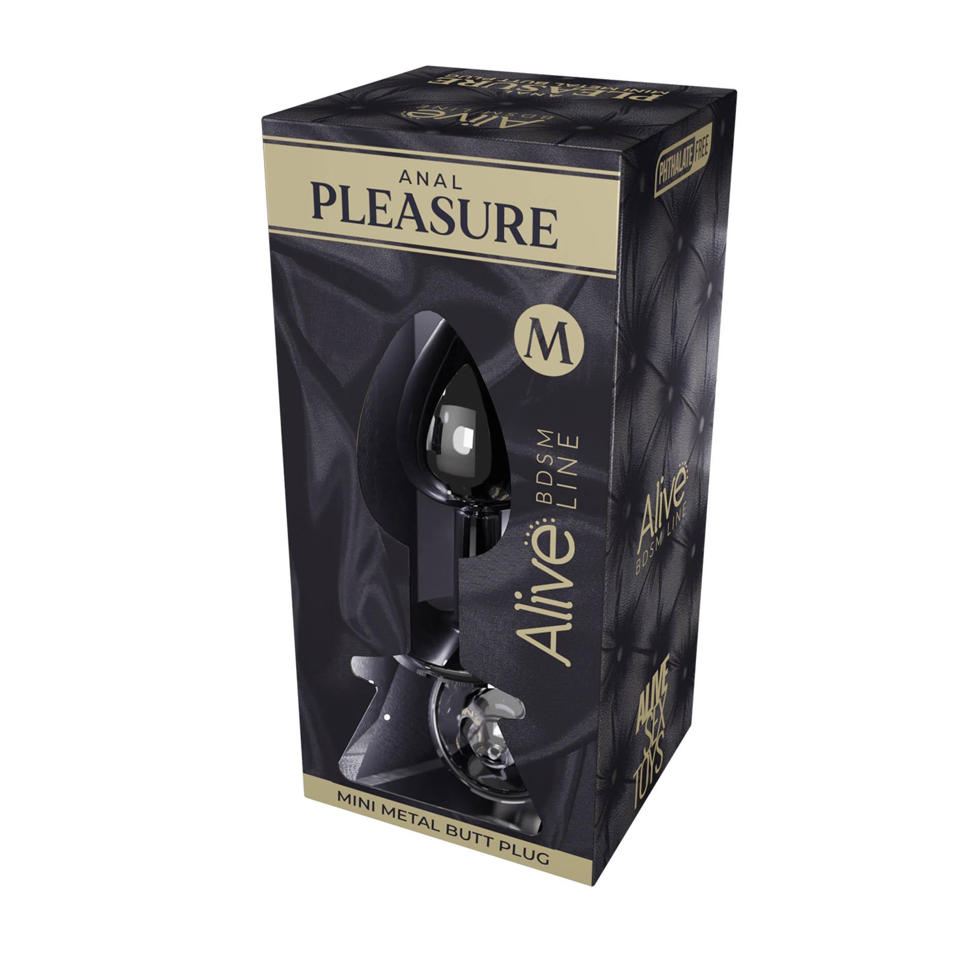 Mini Metal Butt Plug M Clear