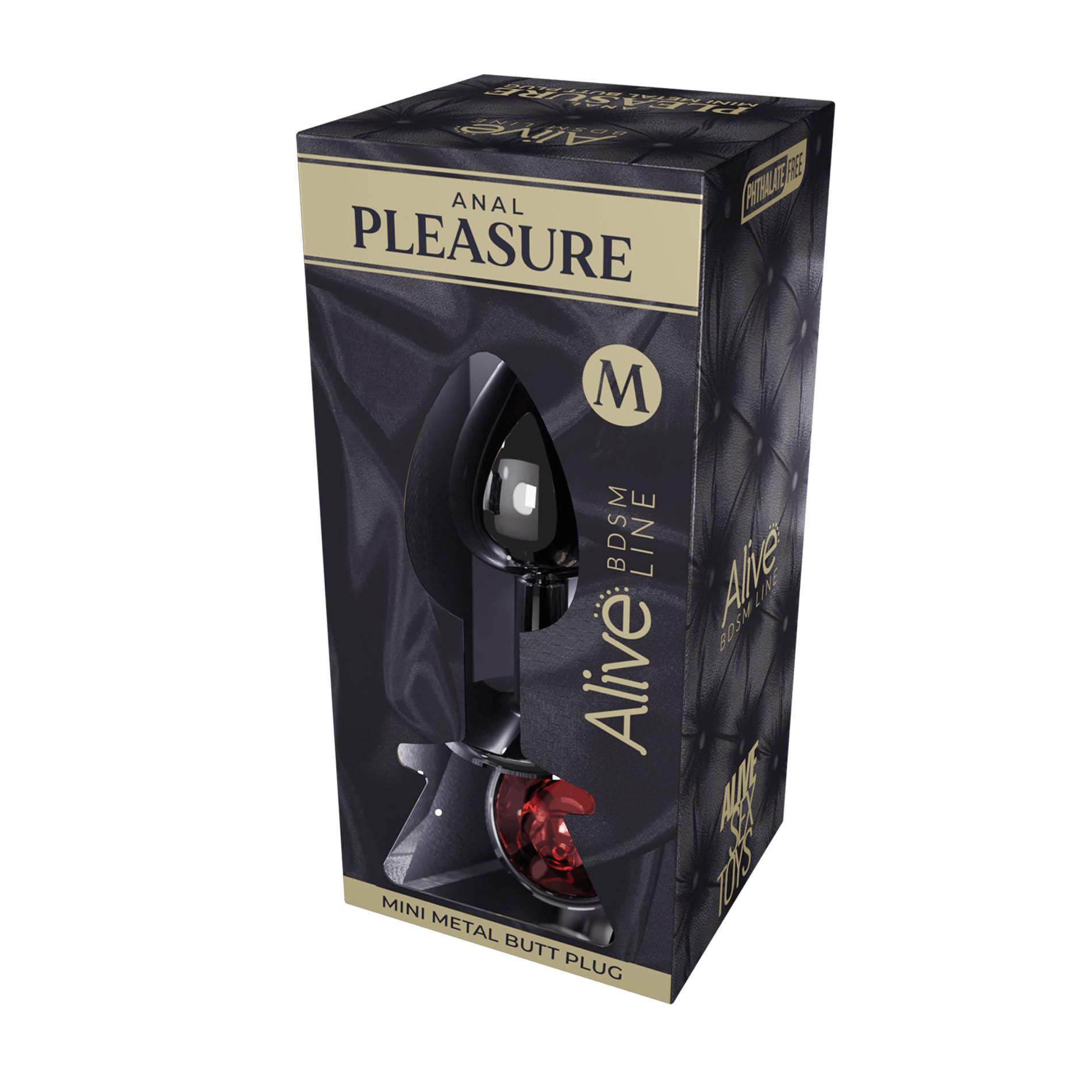 Mini Metal Butt Plug M Red