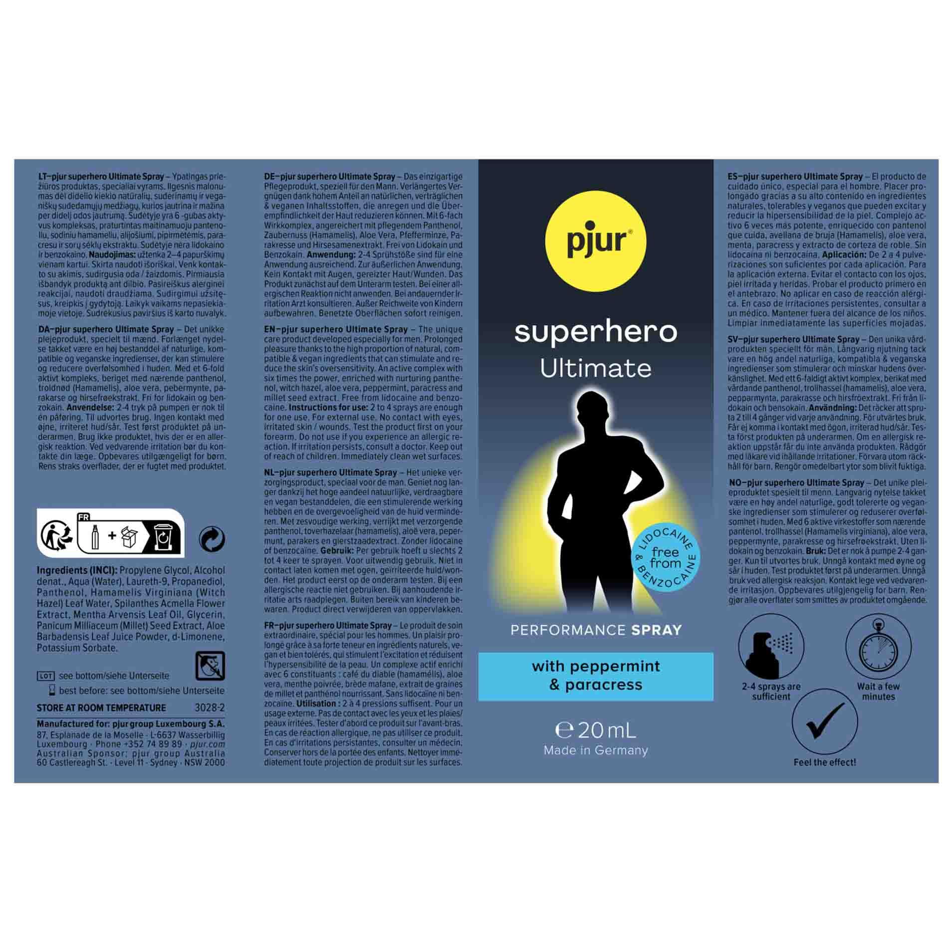 Pjur Superhero Ultimate Spray, 20 Ml
